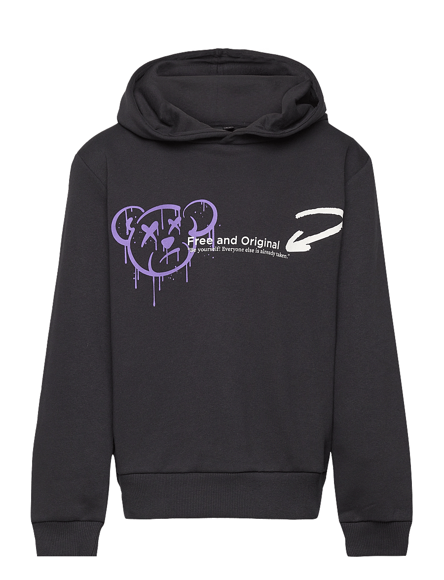 LMTD - NLMTEDDYFITTI LS SWEAT W. HOOD - black - 0