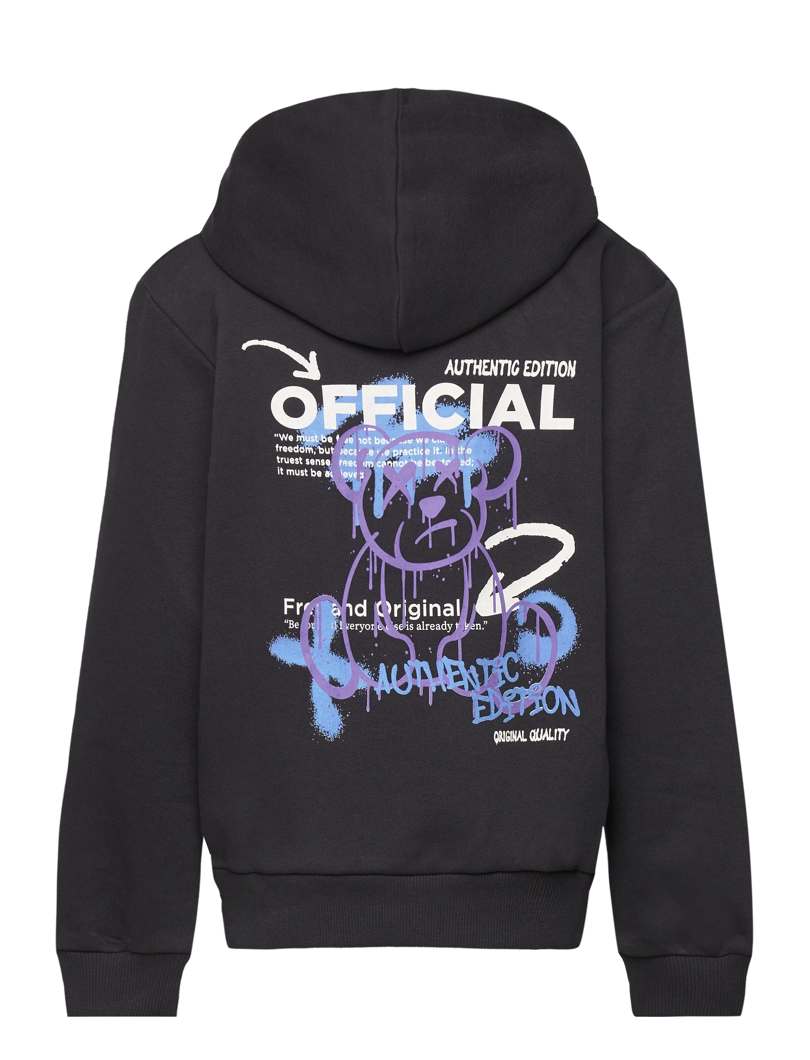 LMTD - NLMTEDDYFITTI LS SWEAT W. HOOD - black - 1