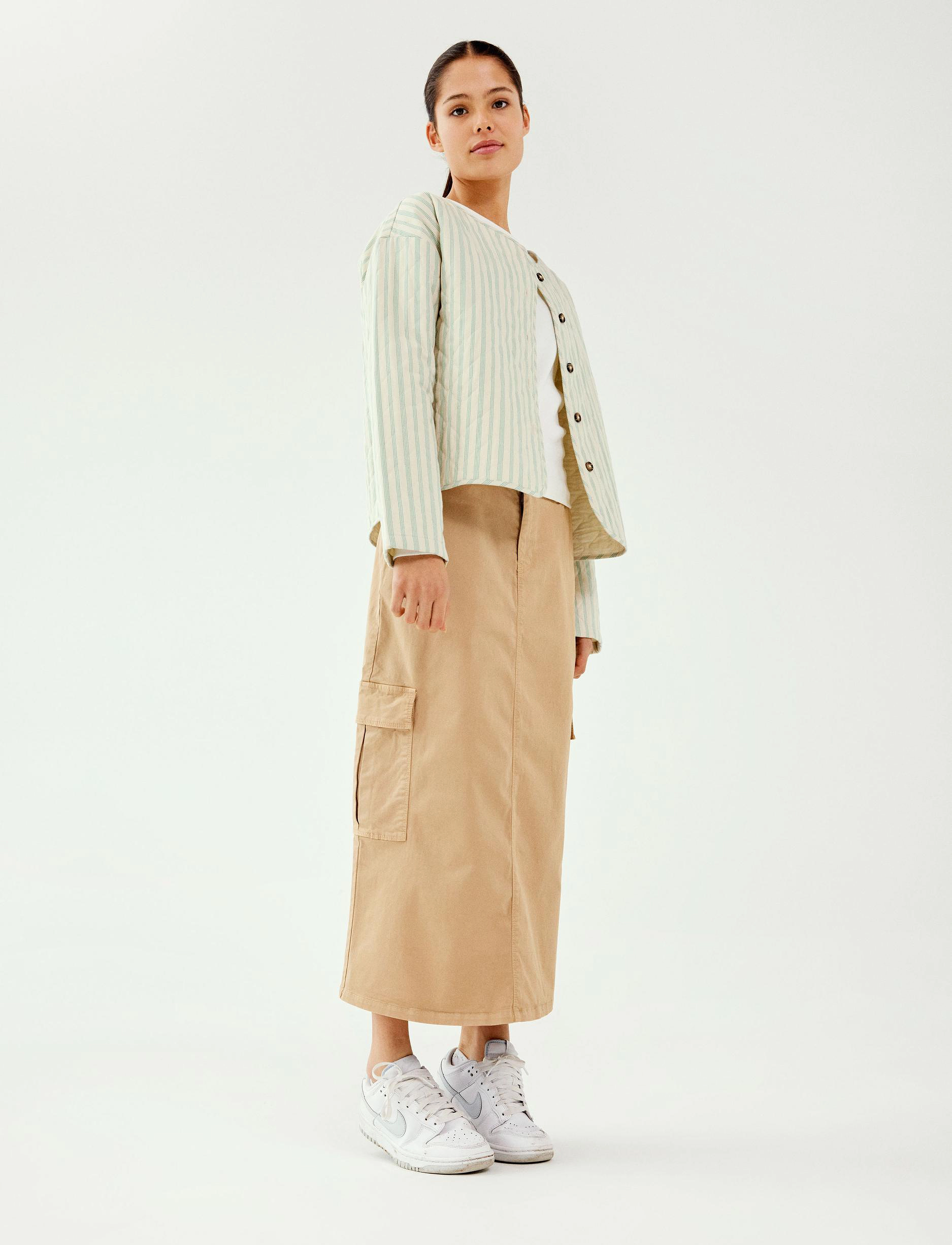 LMTD - NLFTHILSE MIDI CARGO SKIRT - maksiseelikud - incense - 4