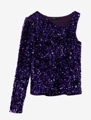 NLFGLAM ONE SHOULDER SHORT TOP - ELECTRIC PURPLE