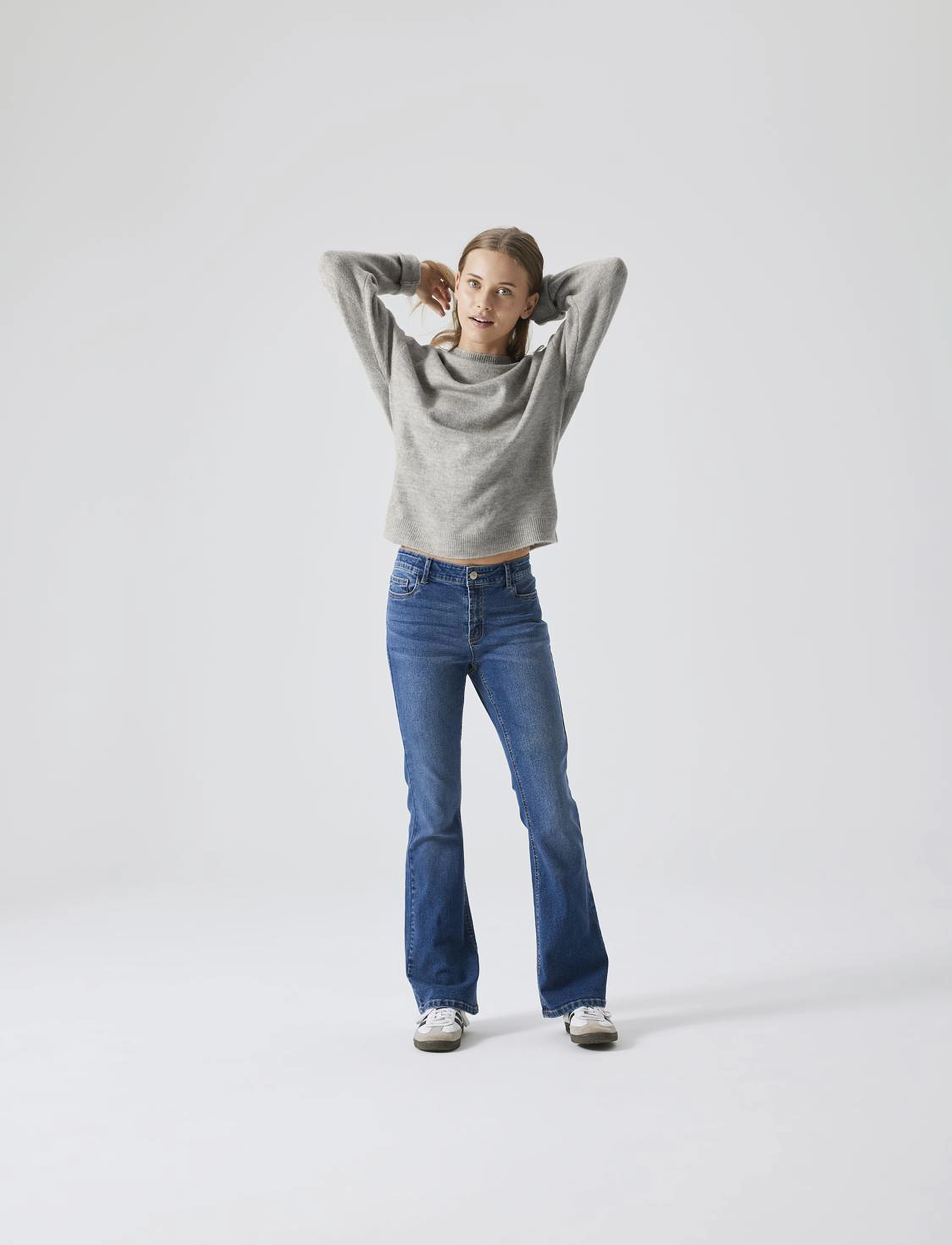 LMTD NLFTARIANNE DNM NW BOOTCUT PANT NOOS - Underdele - LIGHT BLUE DENIM / blue