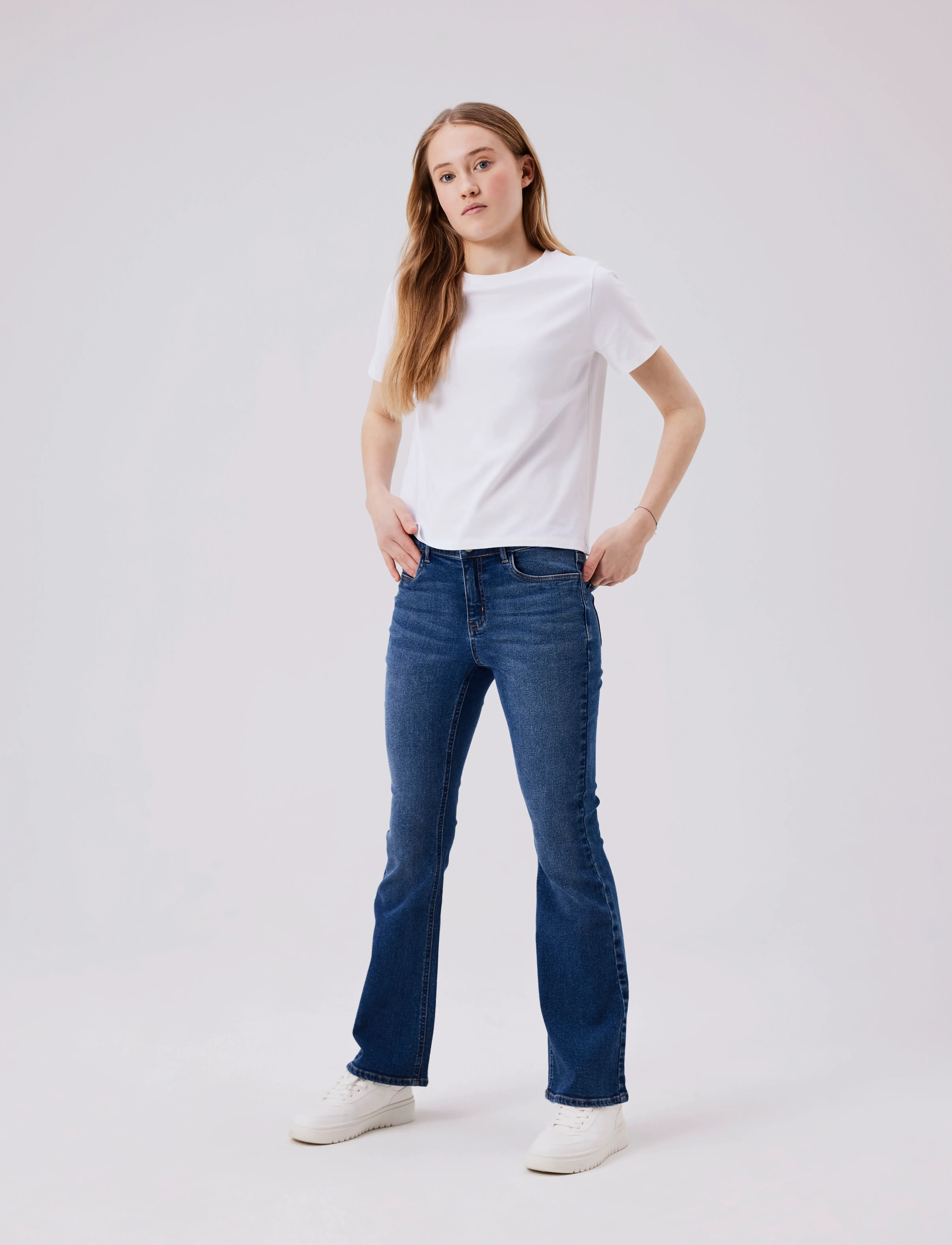 LMTD Nlftarianne Dnm Nw Bootcut Pant Noos, 164, Jeans, Blau - Kinder