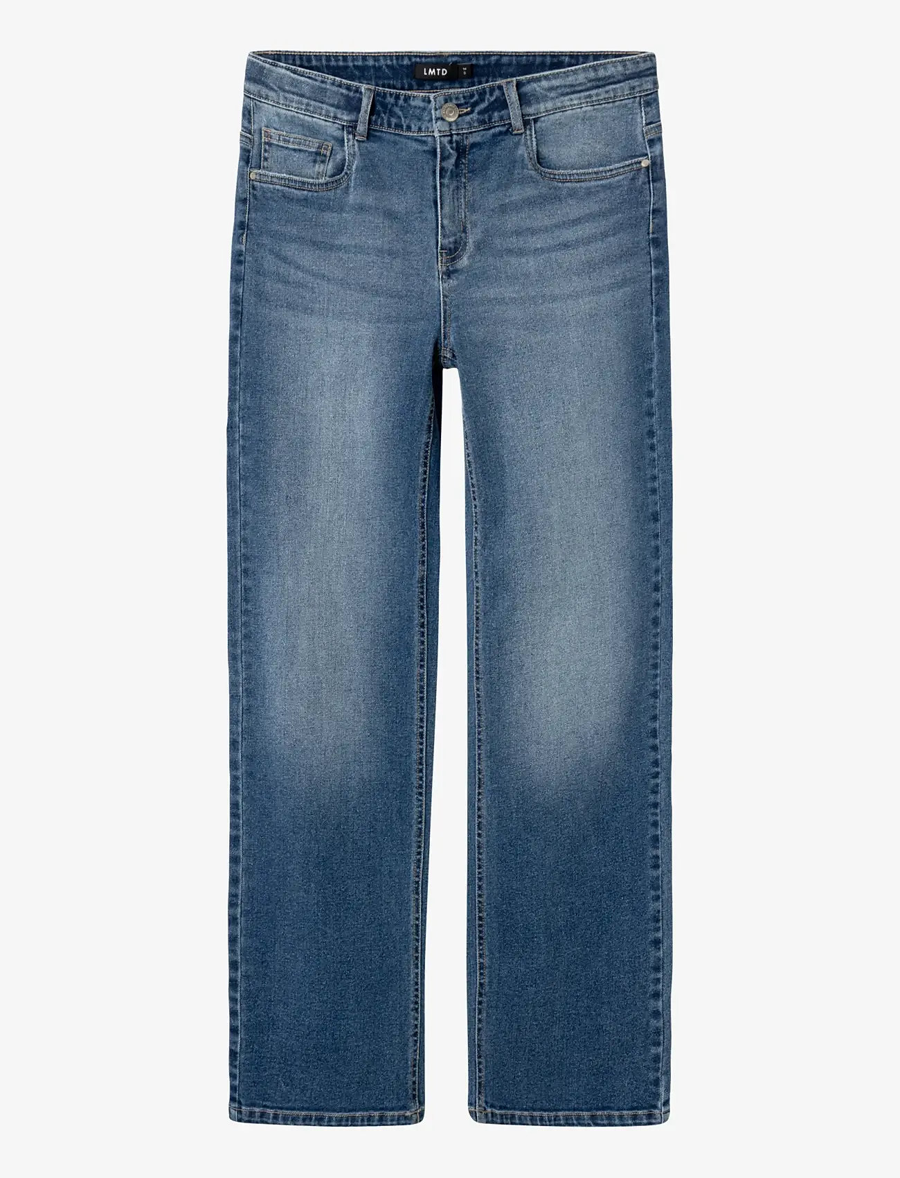 LMTD - NLFTARIANNES DNM LW STRAIGHT PANT NOOS - regular jeans - dark blue denim - 1