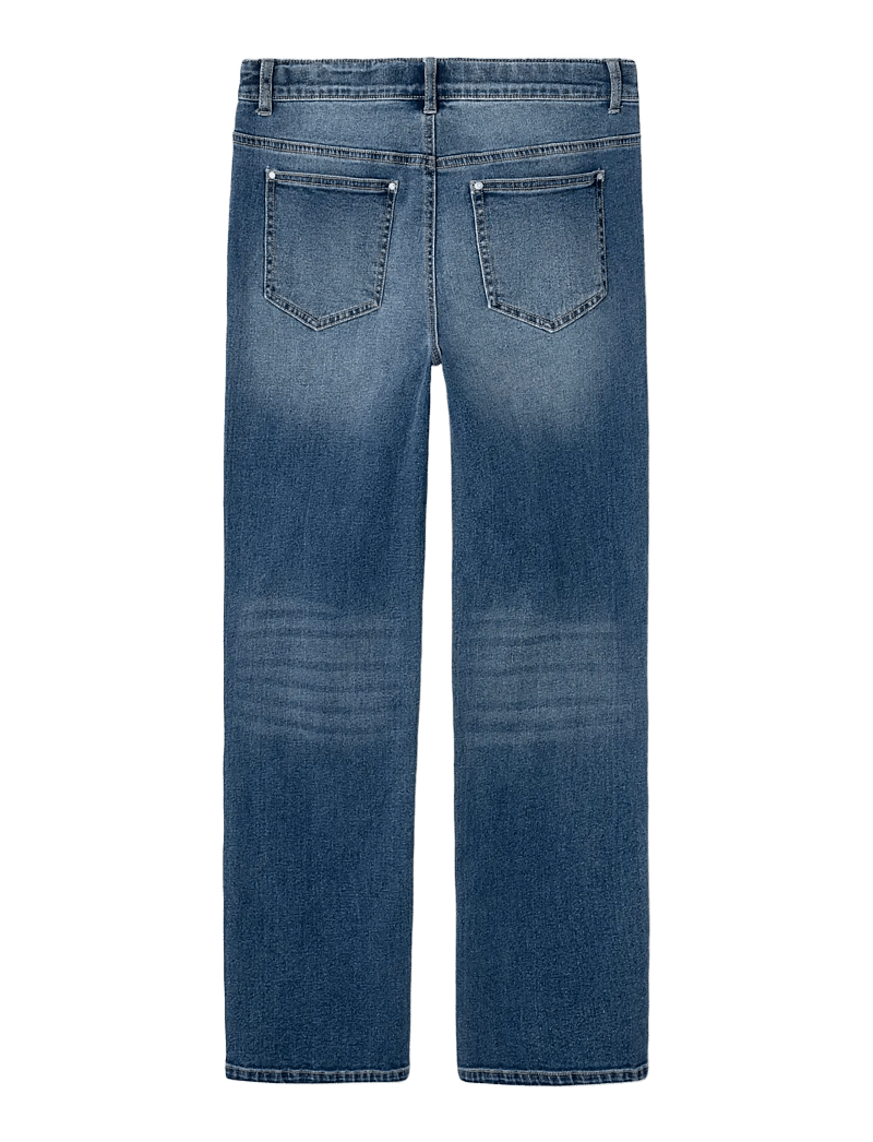 LMTD - NLFTARIANNES DNM LW STRAIGHT PANT NOOS - regular jeans - dark blue denim - 2