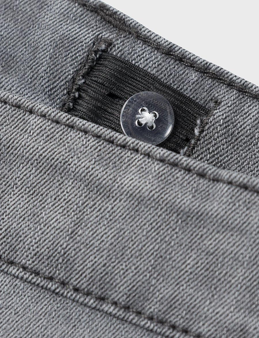 LMTD - NLFTARIANNES DNM LW STRAIGHT PANT NOOS - regular jeans - grey denim - 4