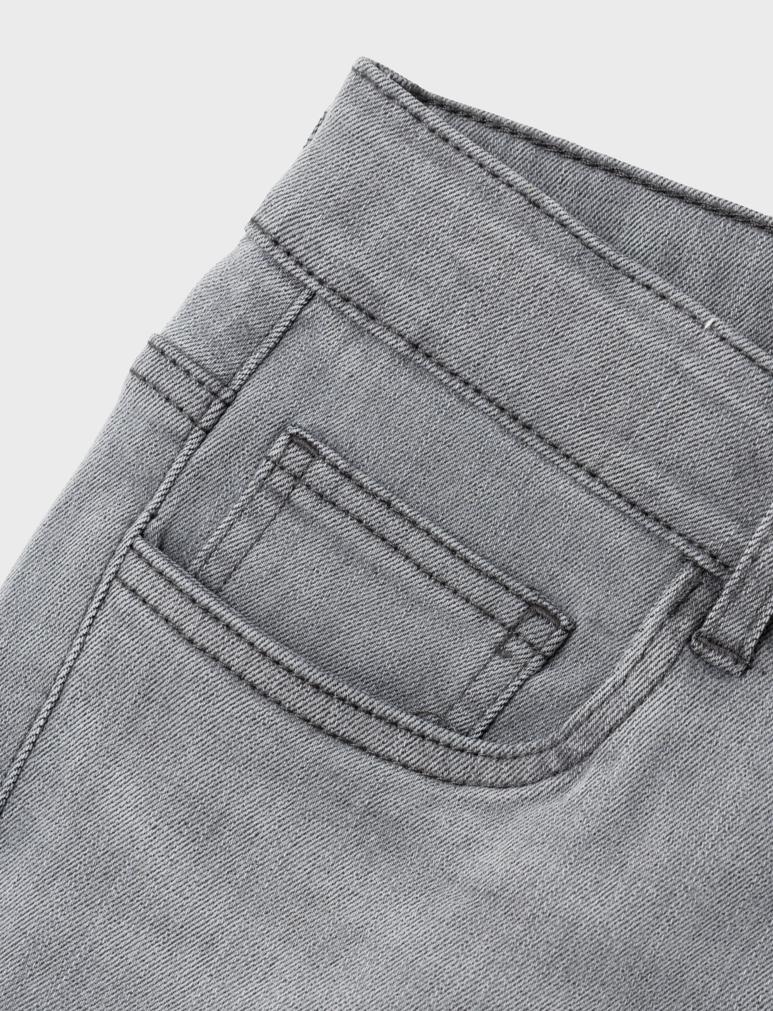 LMTD - NLFTARIANNES DNM LW STRAIGHT PANT NOOS - regular jeans - grey denim - 5