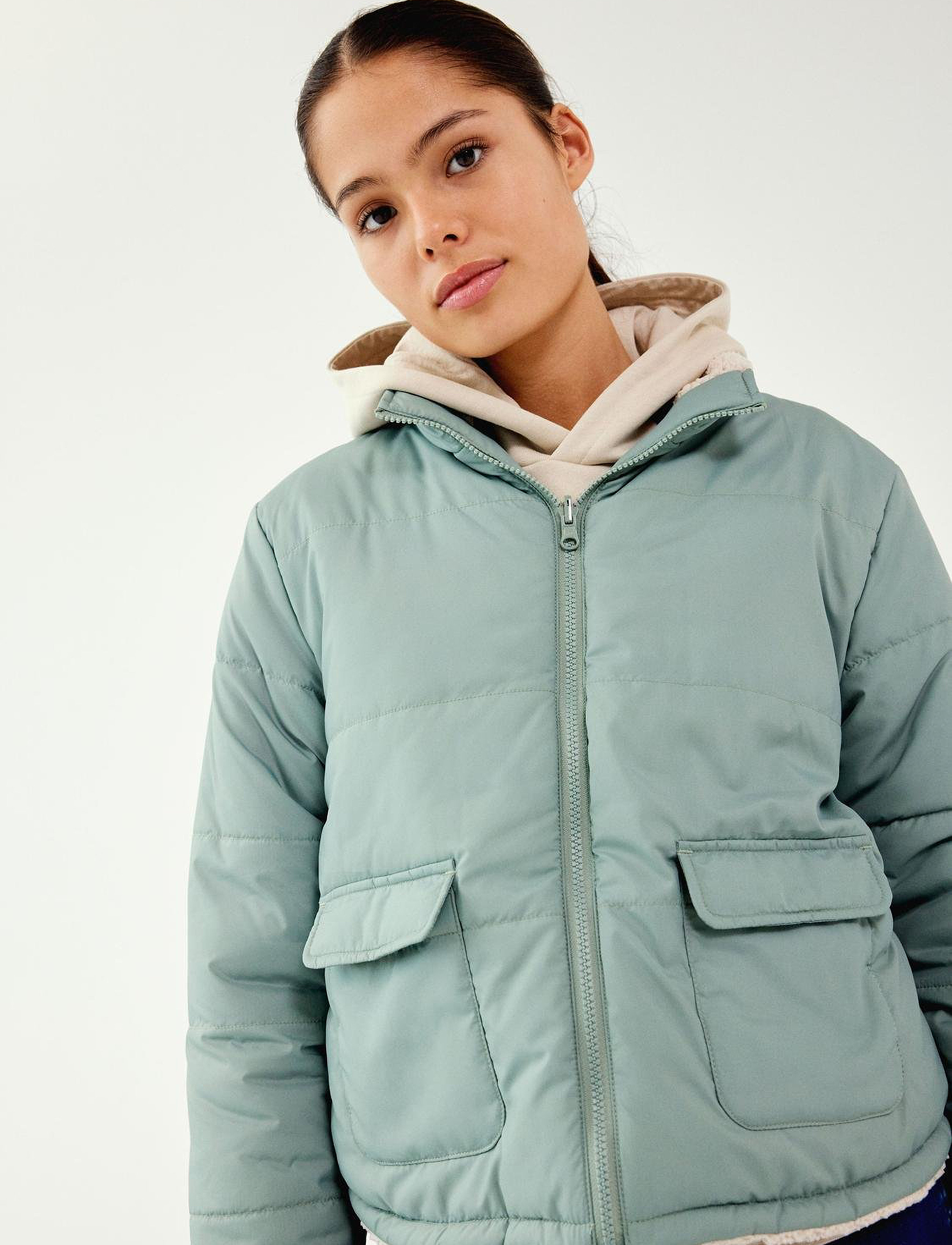 LMTD - NLFMORANA SHORT REV JACKET - lily pad - 4