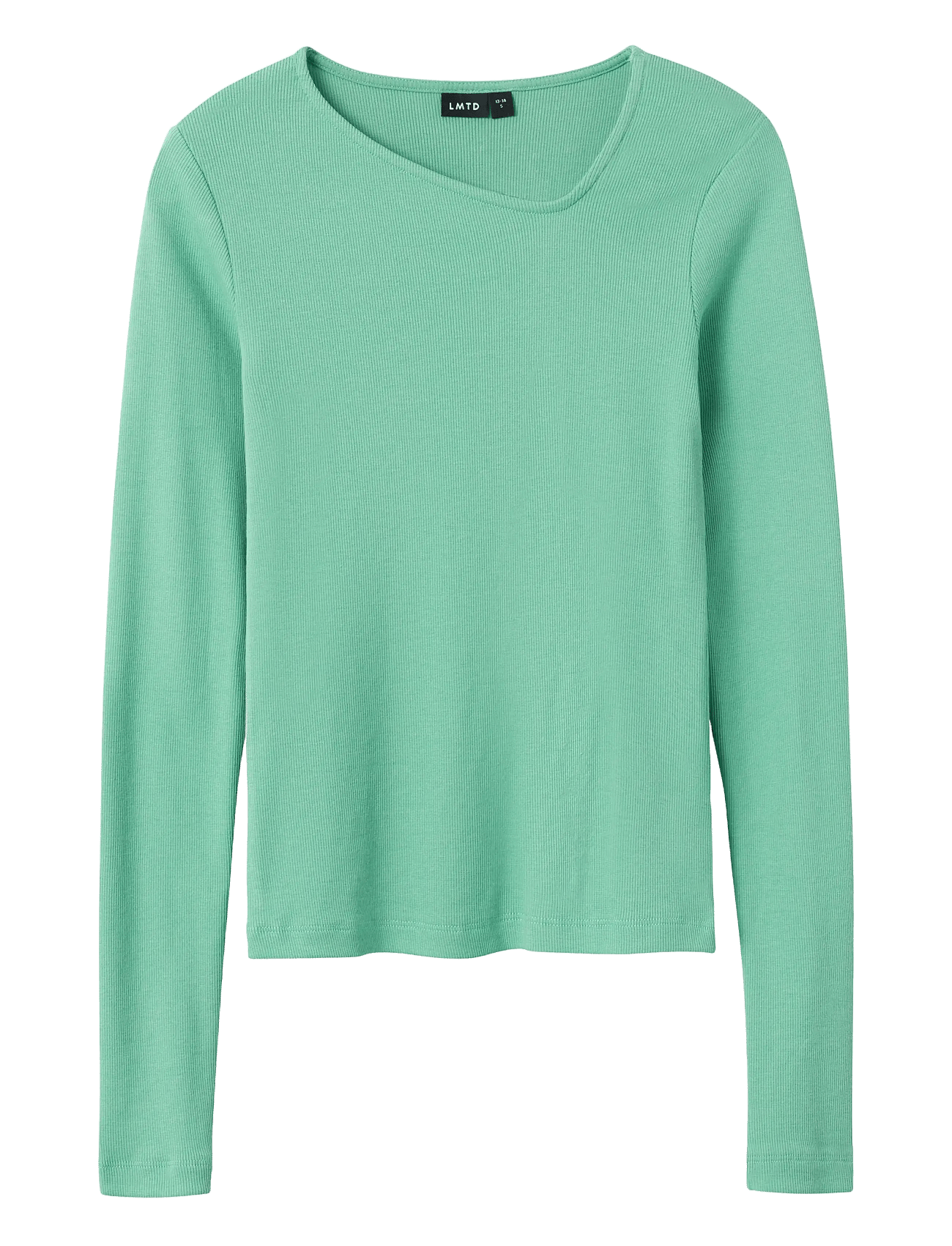NLFDIDA LS SHORT UNEVEN NECK TOP - CREME DE MENTHE