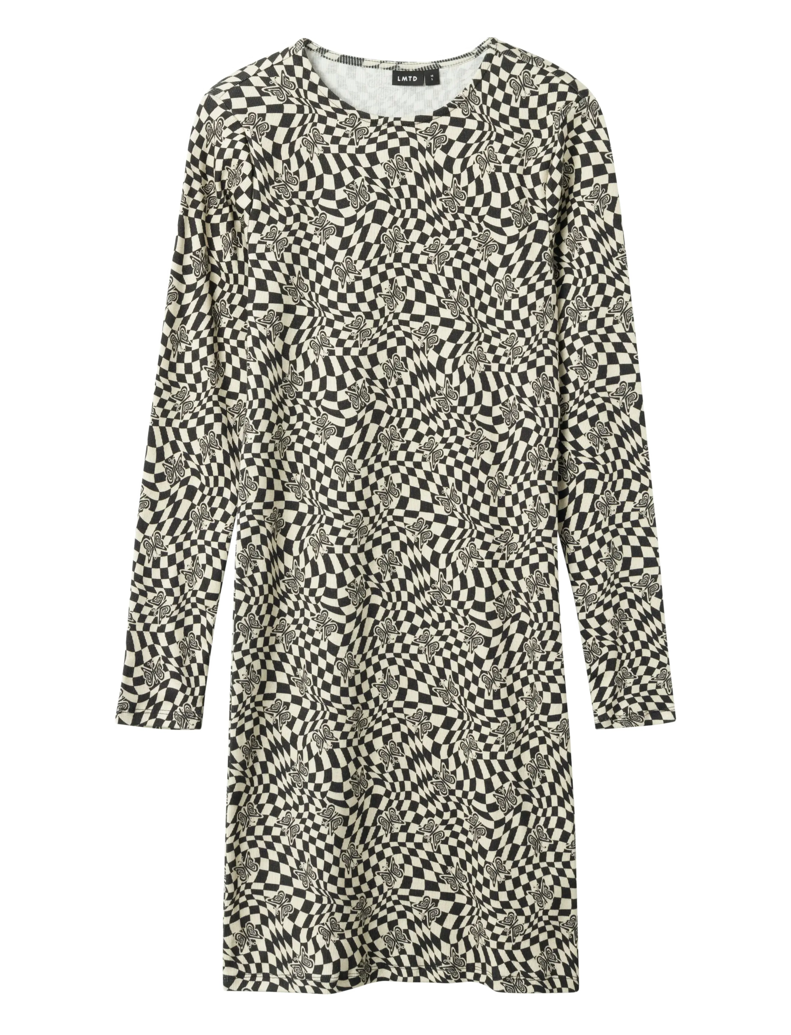 LMTD Nlftadida Ls Midi Dress, 176, Casual Dresses, Schwarz - Long-sleeved Kinder