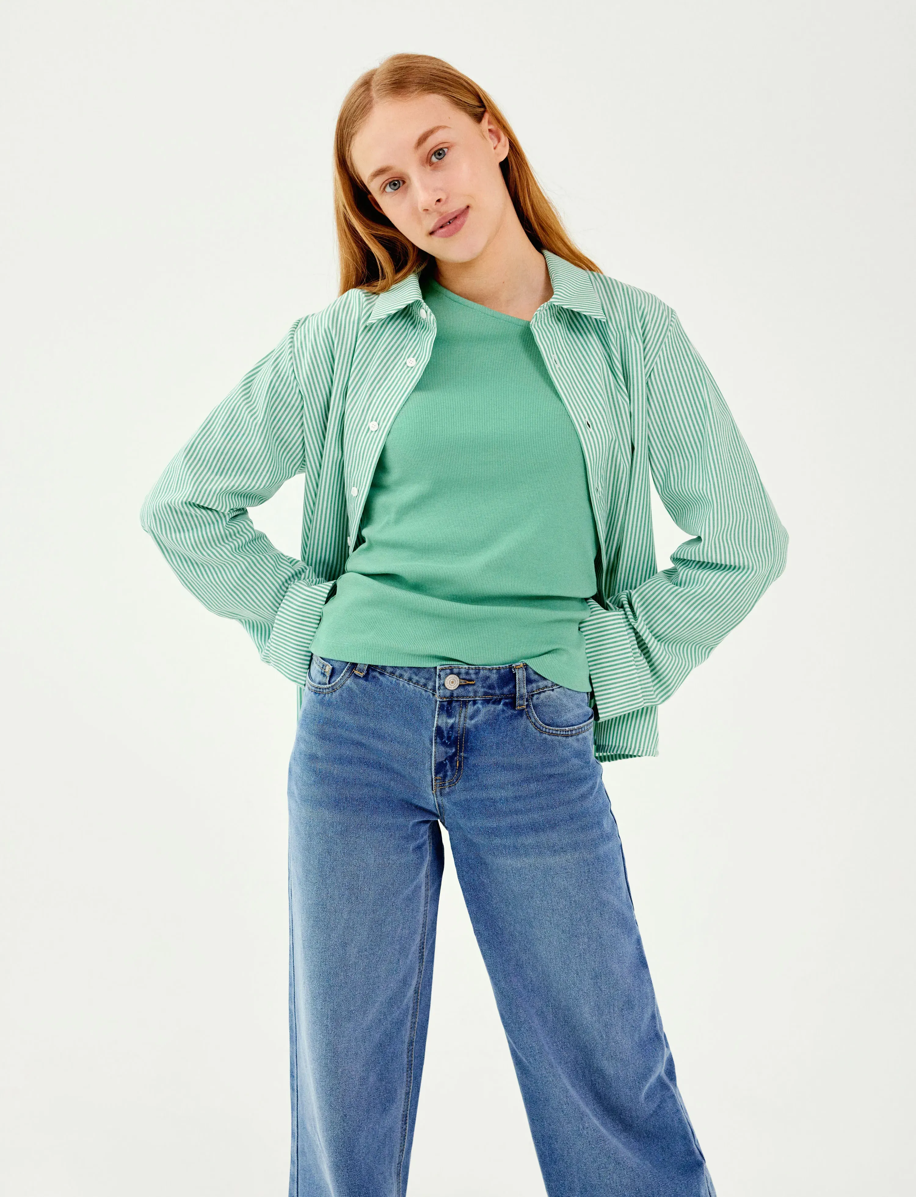 LMTD - NLFNOZAN LS SHIRT - creme de menthe - 3