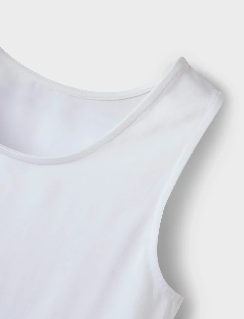 LMTD - NLFDINCI SL SHORT TANK TOP - linnen - bright white - 0