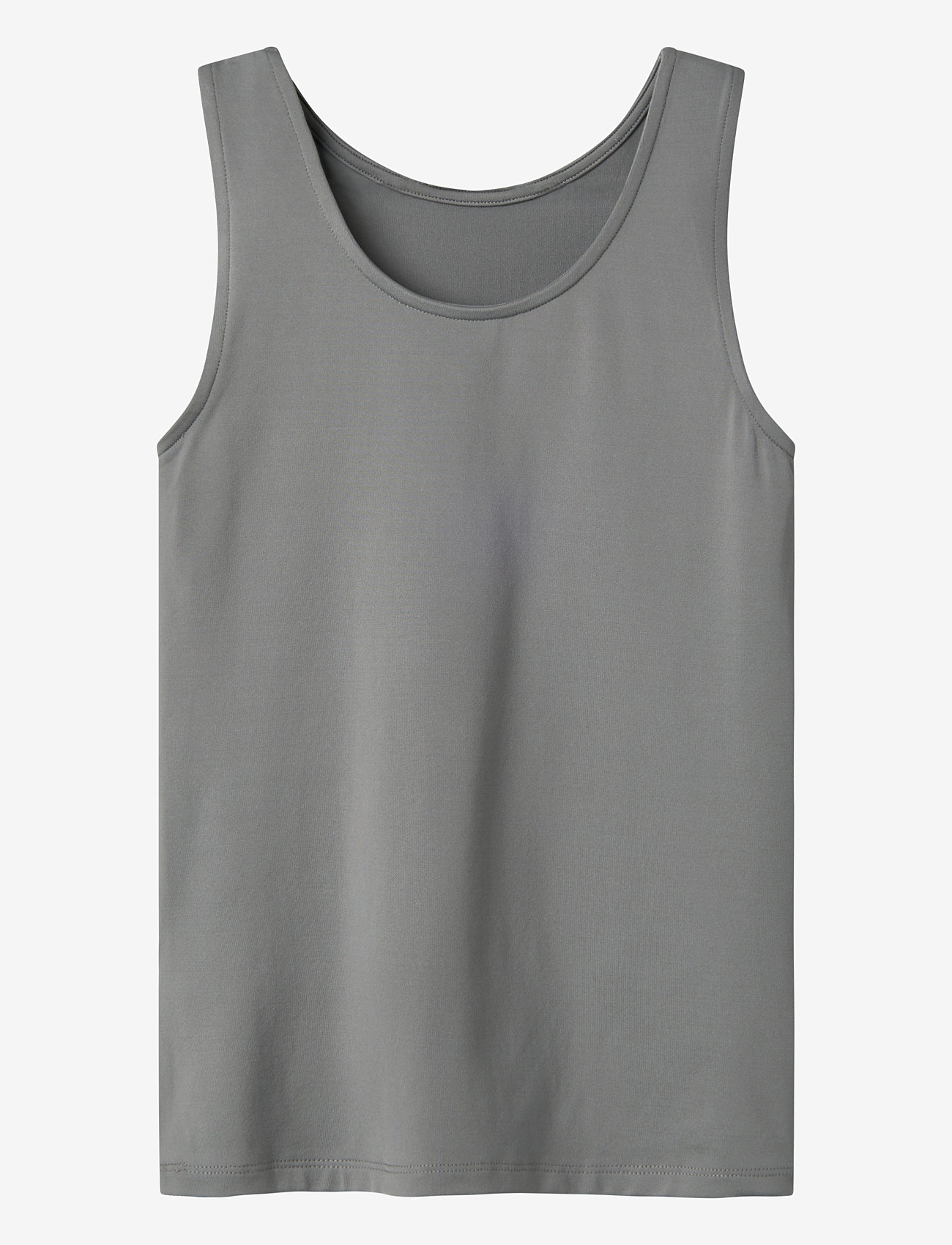LMTD - NLFDINCI SL SHORT TANK TOP - linnen - sharkskin - 0