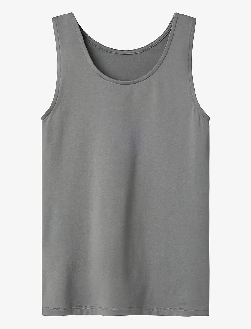 LMTD - NLFDINCI SL SHORT TANK TOP - linnen - sharkskin - 0