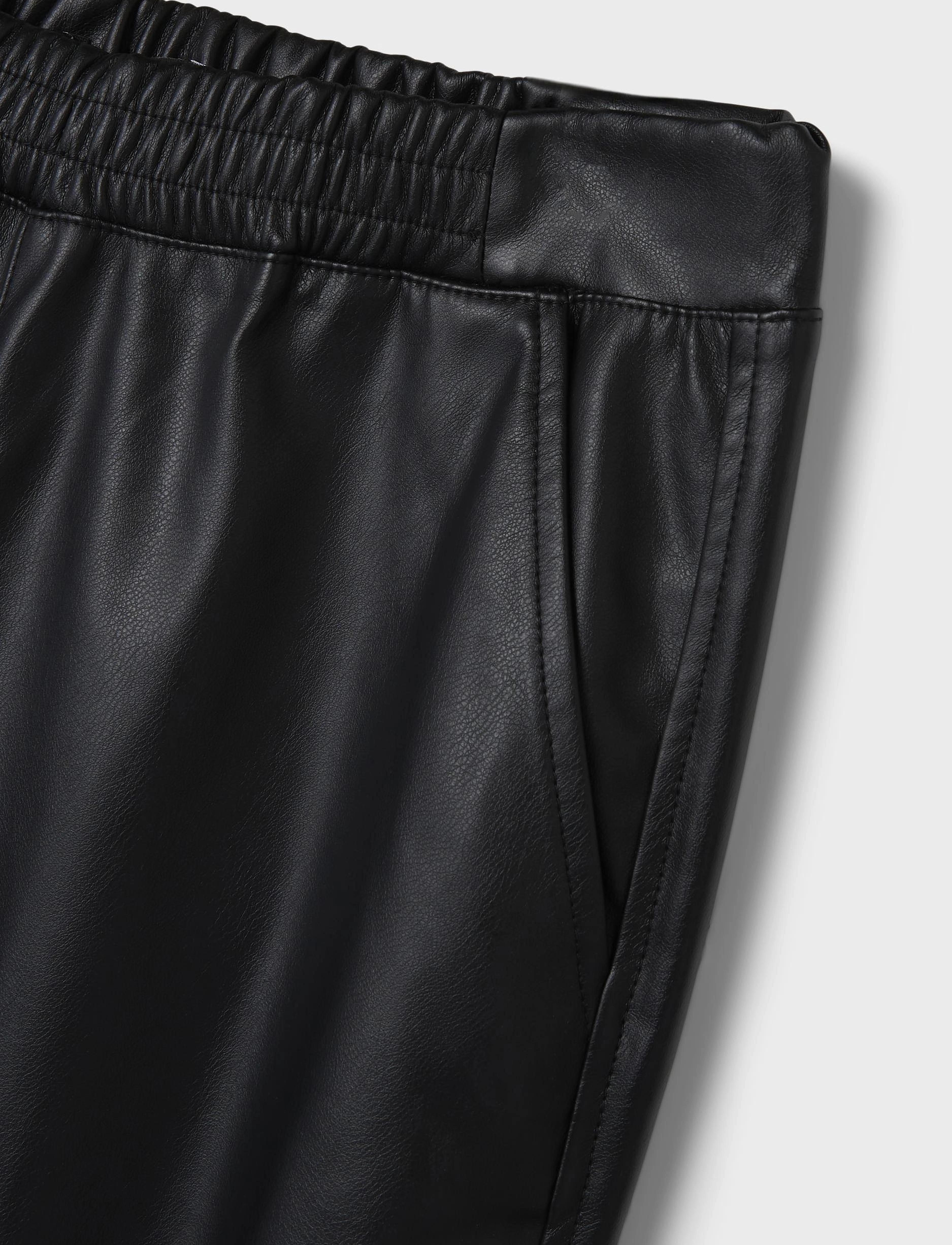LMTD - NLFHILJA NW PU PANT - laveste priser - black - 2