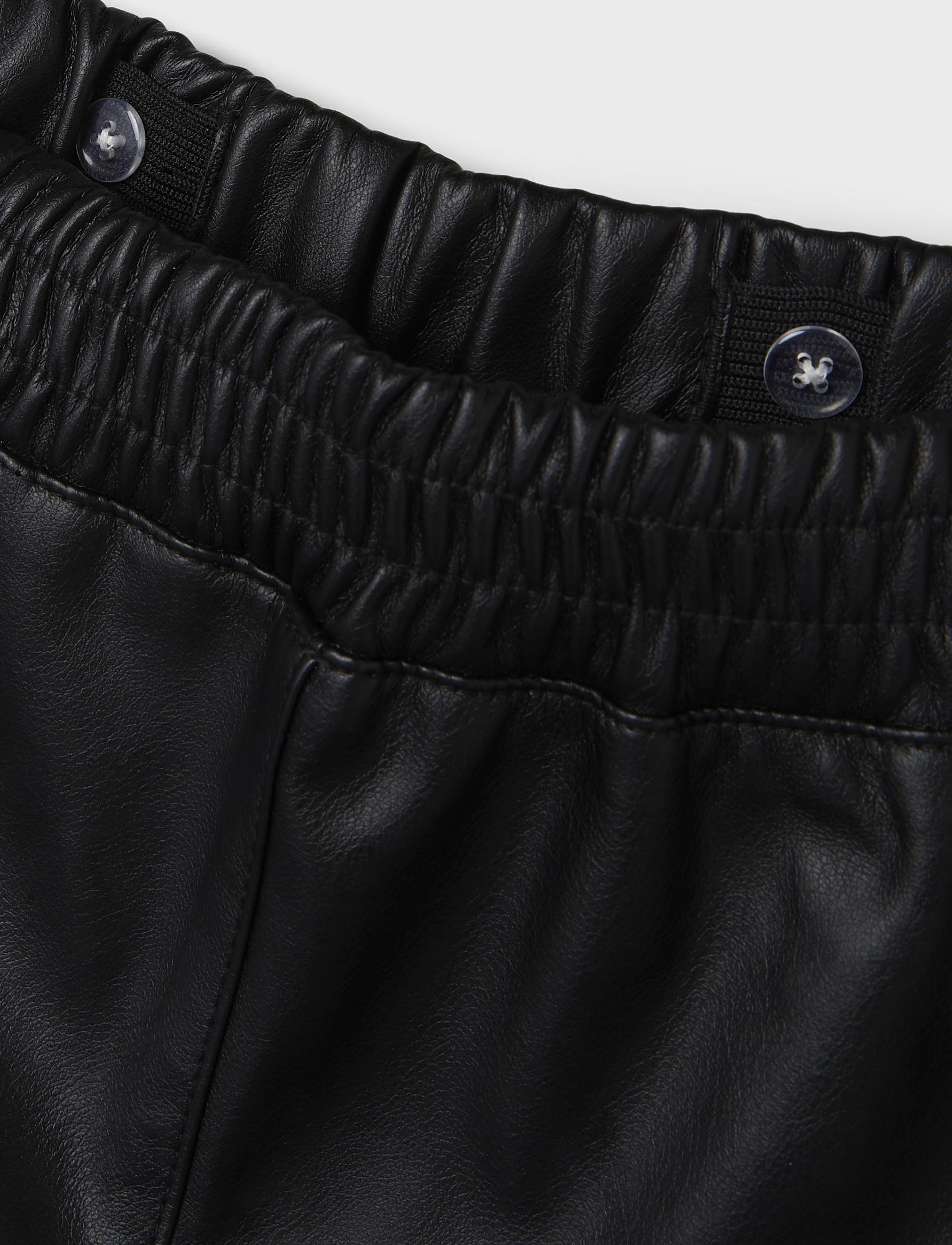 LMTD - NLFHILJA NW PU PANT - laveste priser - black - 3