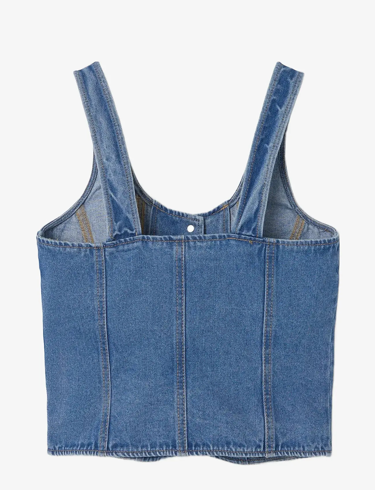 LMTD - NLFSKATIZZA DNM STRAP VEST - västar - medium blue denim - 1
