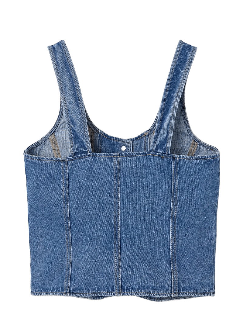 LMTD - NLFSKATIZZA DNM STRAP VEST - västar - medium blue denim - 1