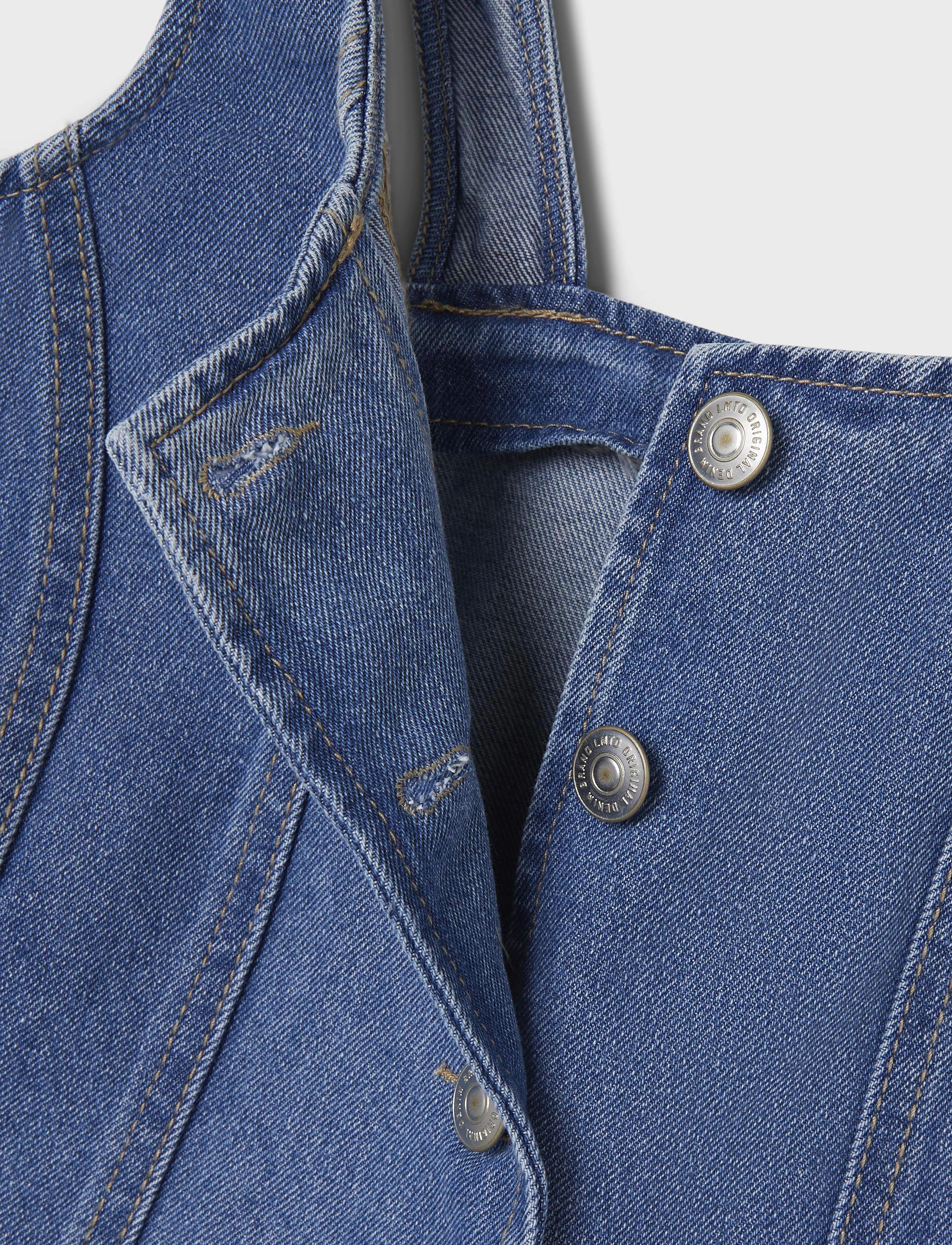 LMTD - NLFSKATIZZA DNM STRAP VEST - medium blue denim - 2