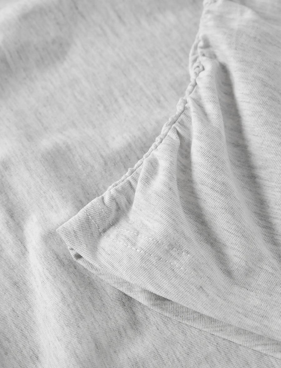 LMTD - NLFNOVEGAT SS SHORT S TOP - lühikeste varrukatega t-särgid - light grey melange - 2