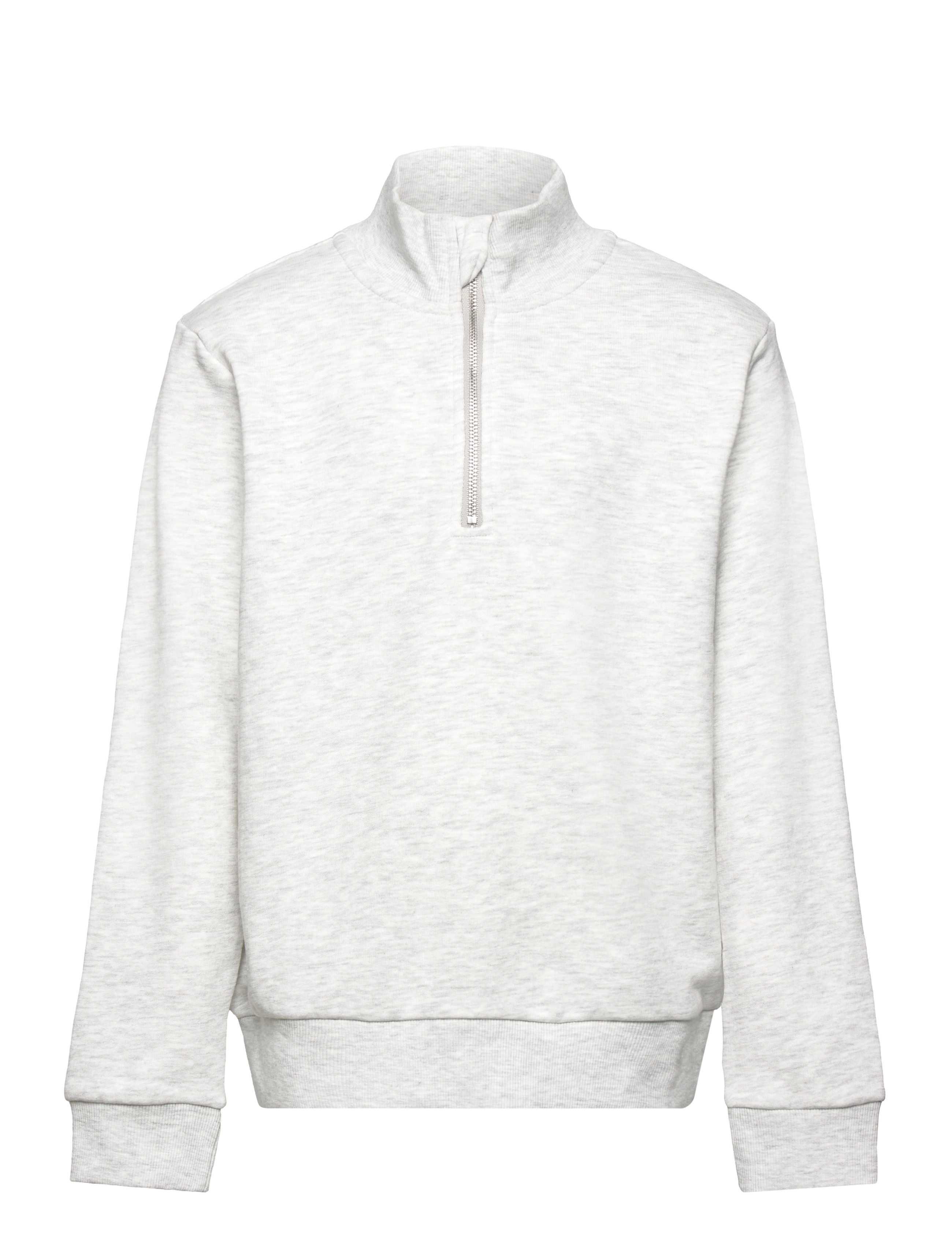NLMHING LS HALF ZIP SWEAT - LIGHT GREY MELANGE