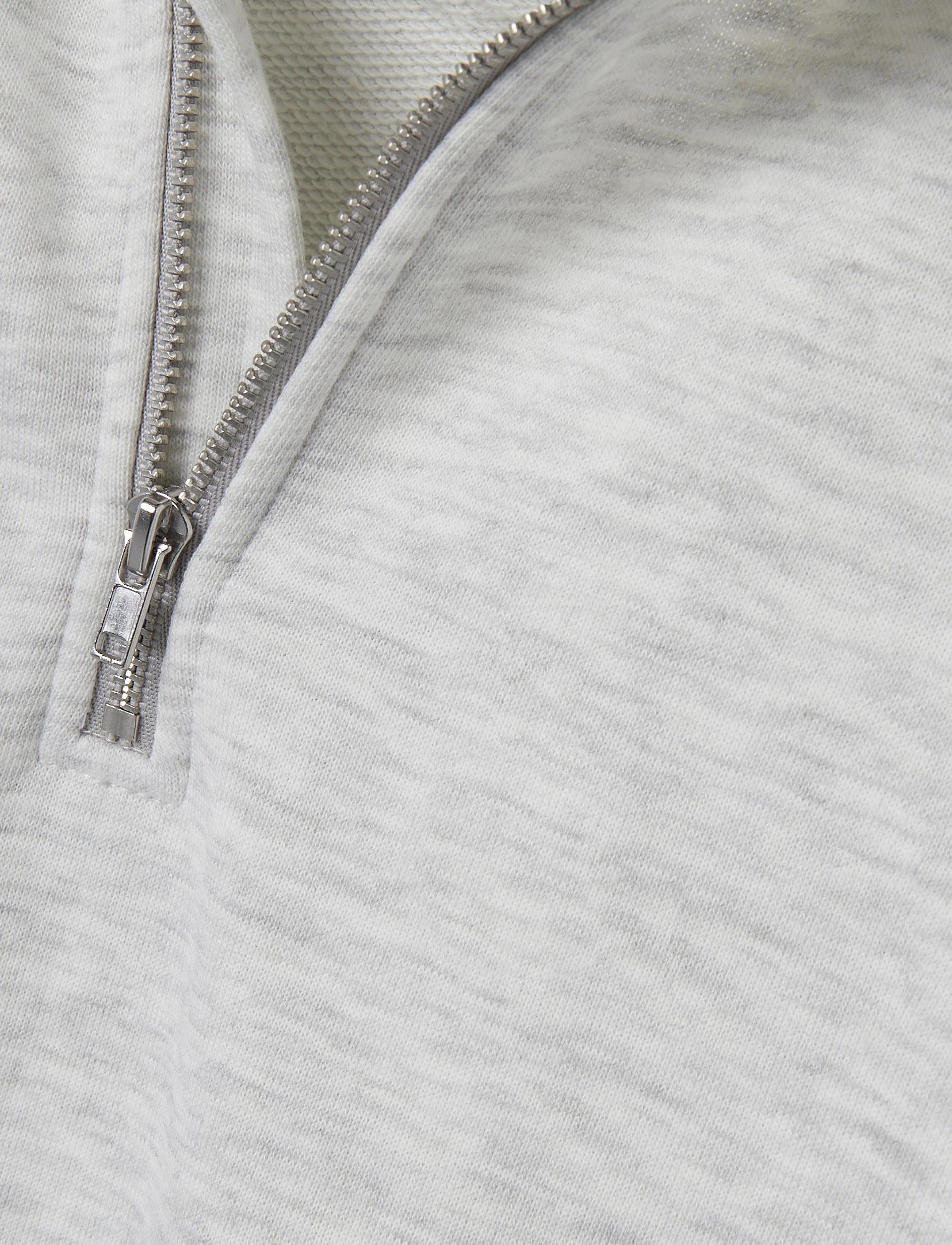LMTD - NLMHING LS HALF ZIP SWEAT - light grey melange - 2