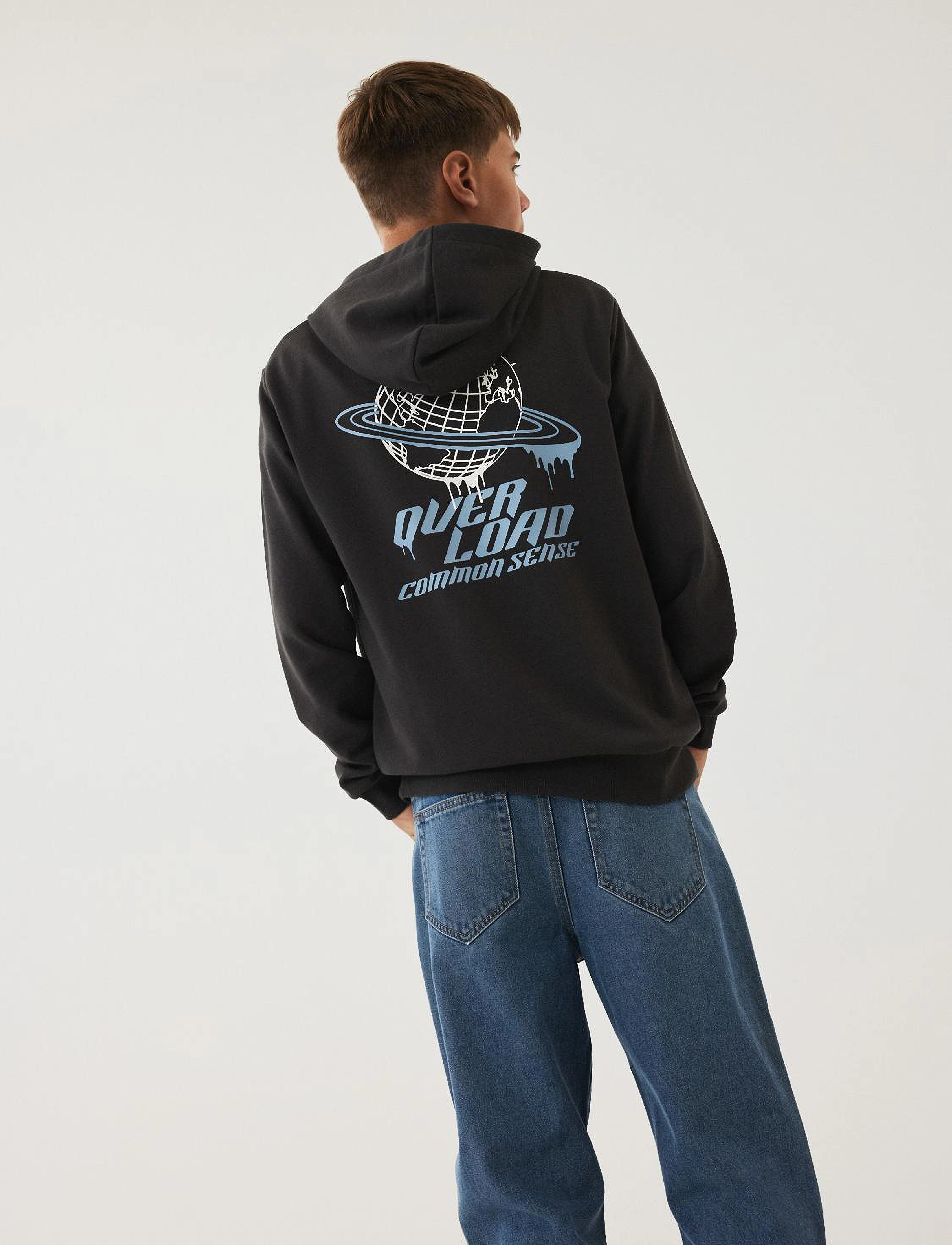 LMTD - NLMHOAD LS SWEAT W. HOOD - raven - 4