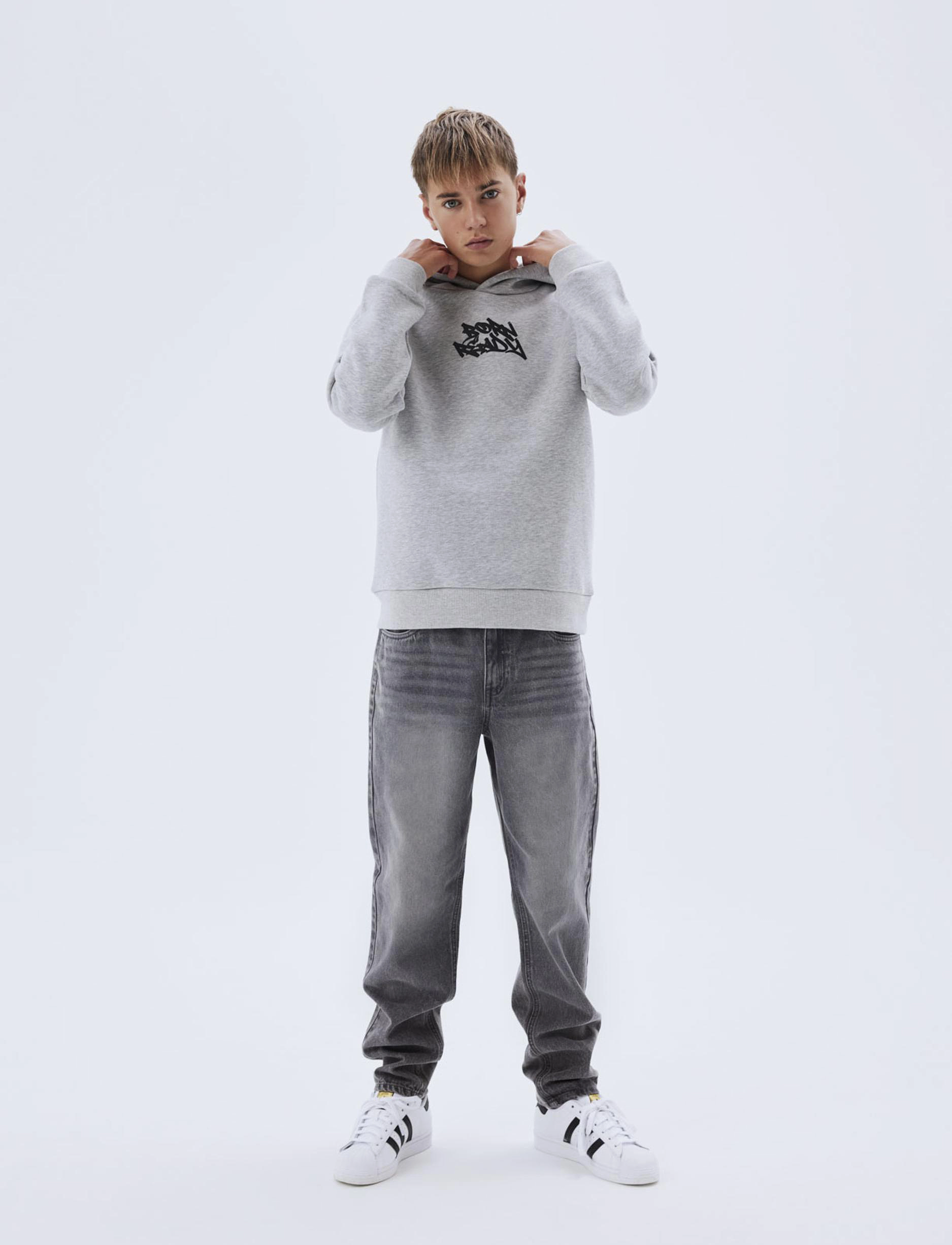 LMTD NLMNIZZA G DNM DAD PANT NOOS - Underdele - GREY DENIM / grey