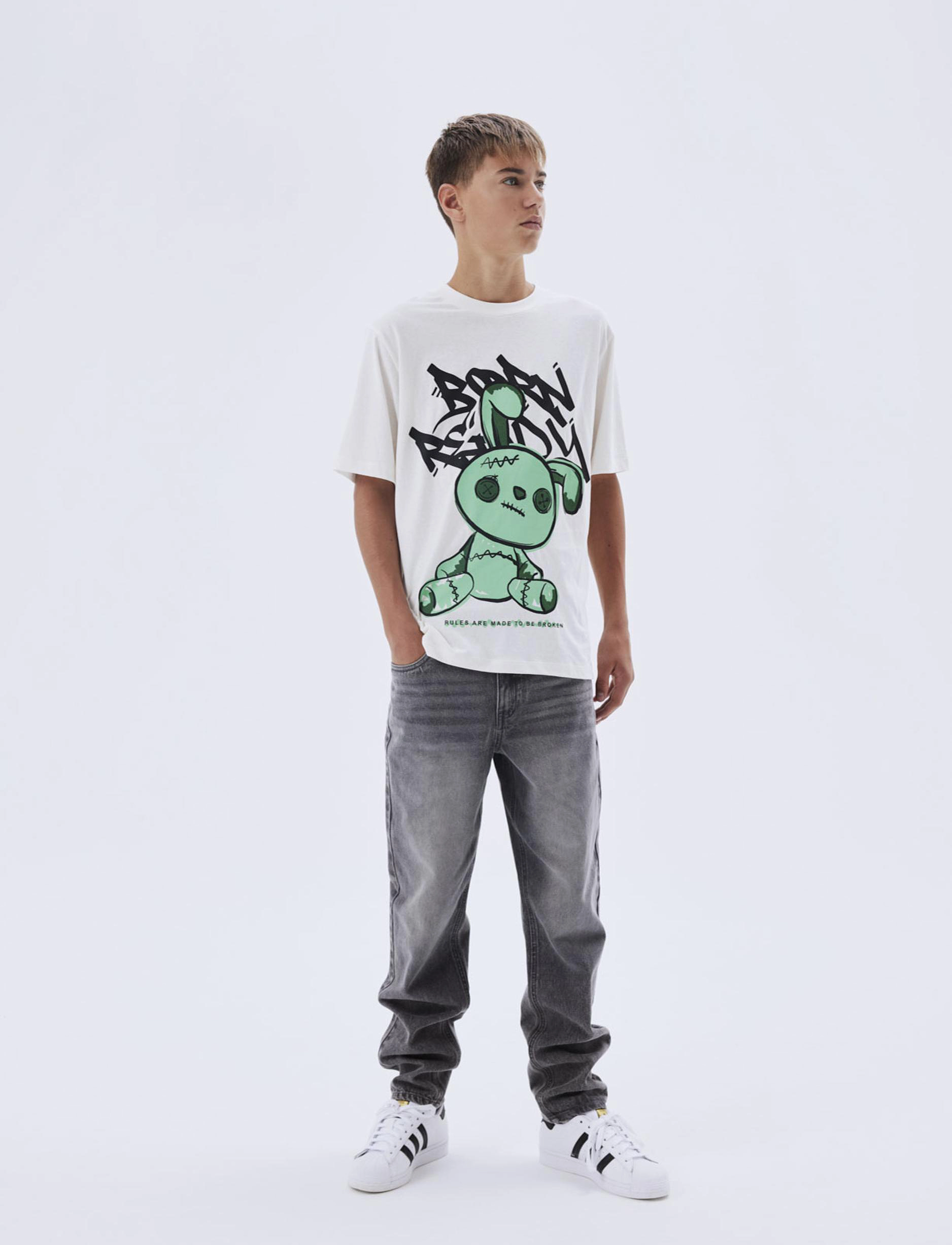LMTD - NLMNIZZA G DNM DAD PANT NOOS - grey denim - 4
