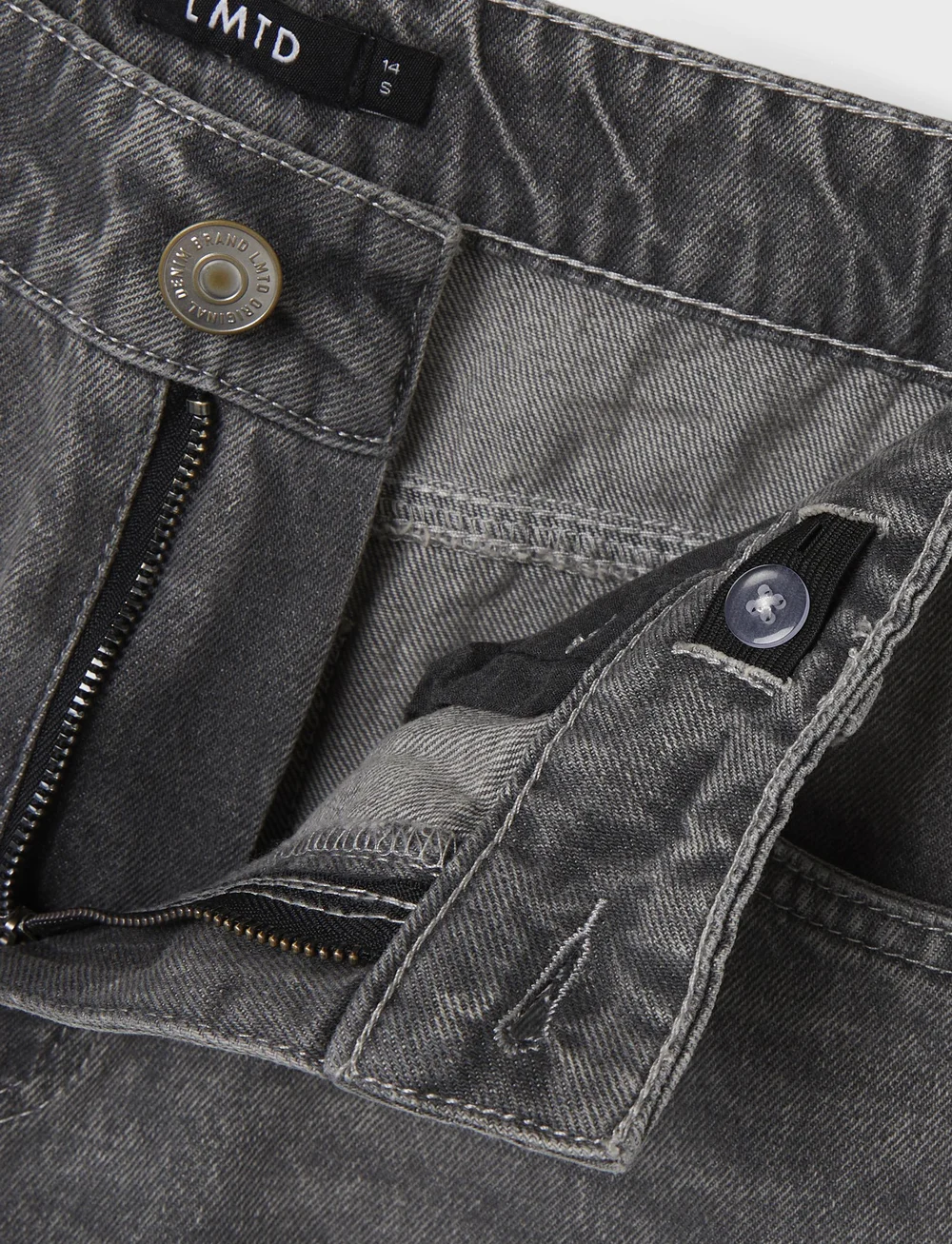 LMTD - NLMNIZZA G DNM DAD PANT NOOS - tapered jeans - grey denim - 5