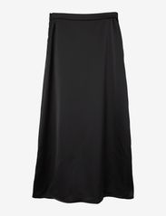 NLFSATIN LONG SKIRT - BLACK