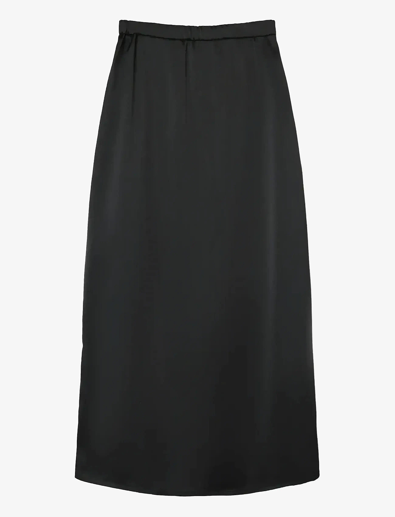LMTD - NLFSATIN LONG SKIRT - maxi nederdele - black - 1