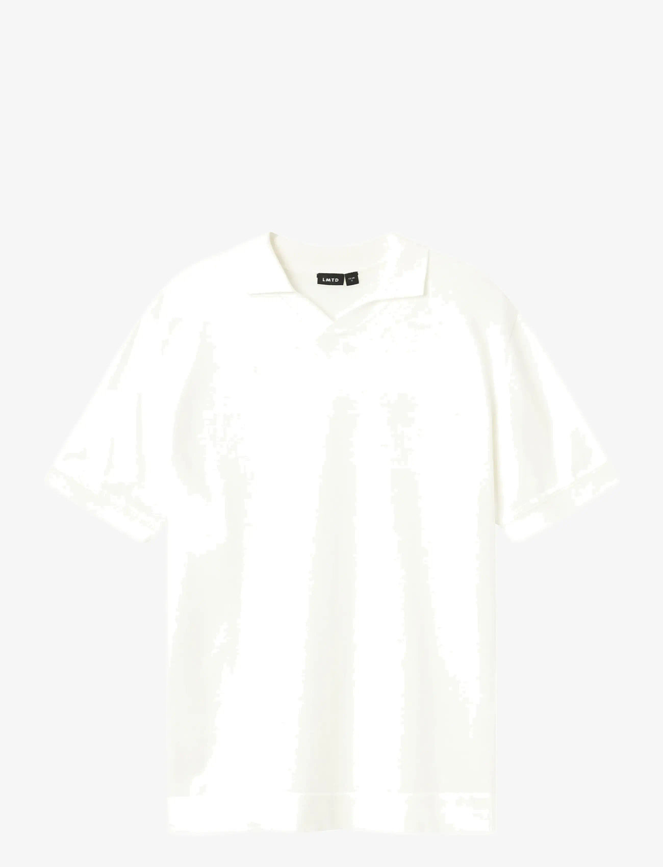 LMTD - NLMHENNE SS KNIT POLO - lühikeste varrukatega t-särgid - white alyssum - 0