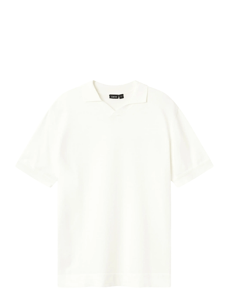 LMTD - NLMHENNE SS KNIT POLO - lühikeste varrukatega t-särgid - white alyssum - 0