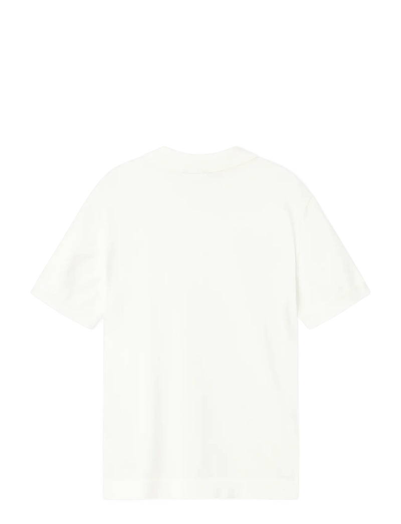 LMTD - NLMHENNE SS KNIT POLO - lühikeste varrukatega t-särgid - white alyssum - 1