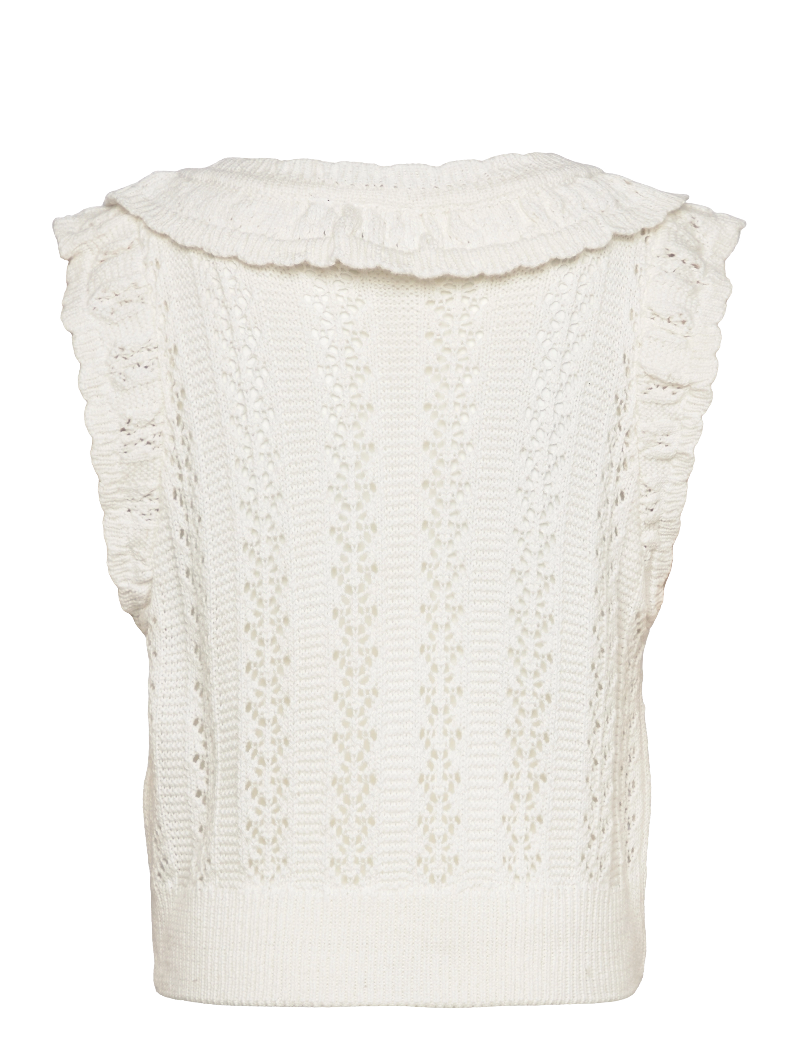 LMTD - NLFKETTY KNIT CROP VEST - white alyssum - 1