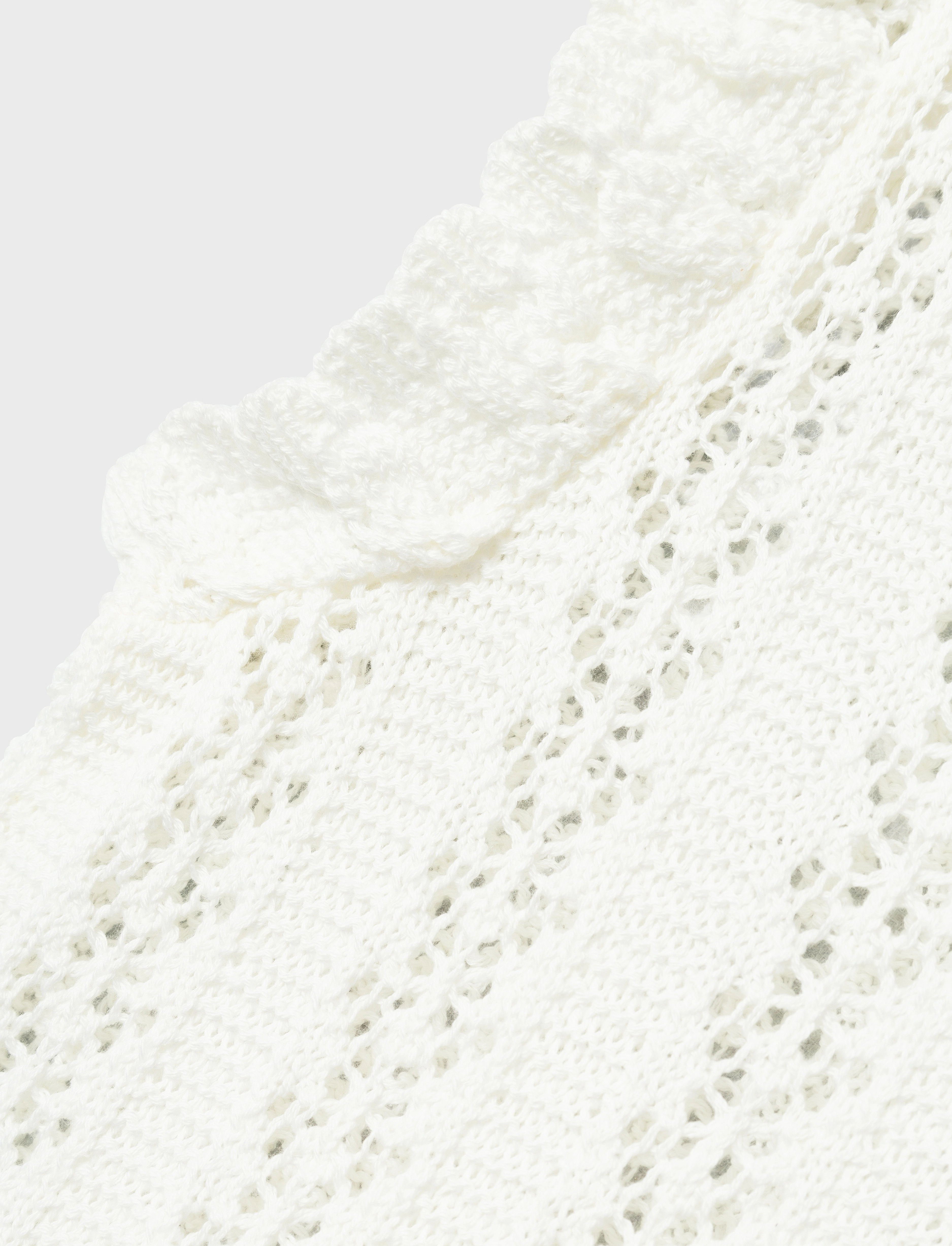 LMTD - NLFKETTY KNIT CROP VEST - white alyssum - 2