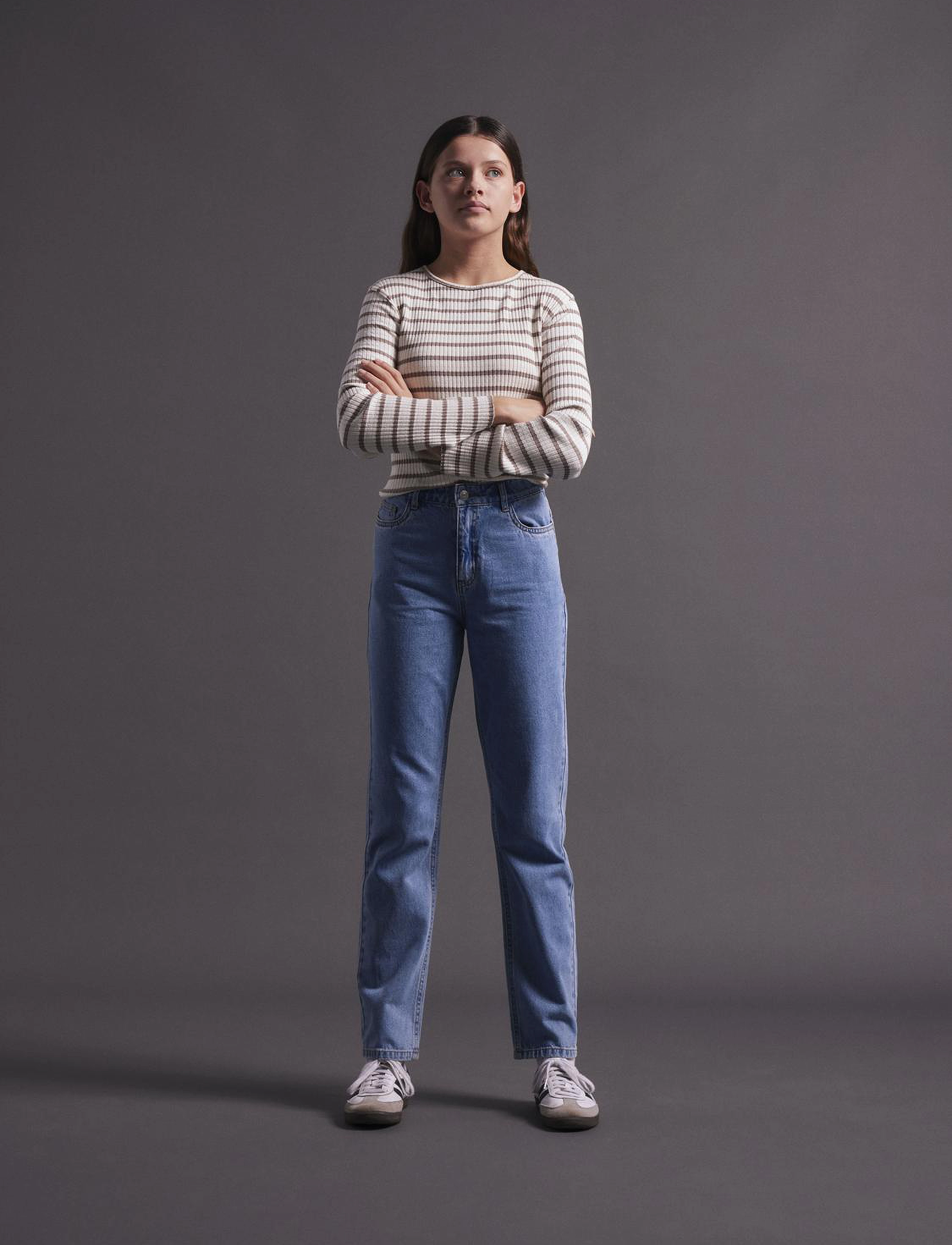 LMTD - NLFKIZZA DNM HW MOM PANT NOOS - regular jeans - light blue denim - 4