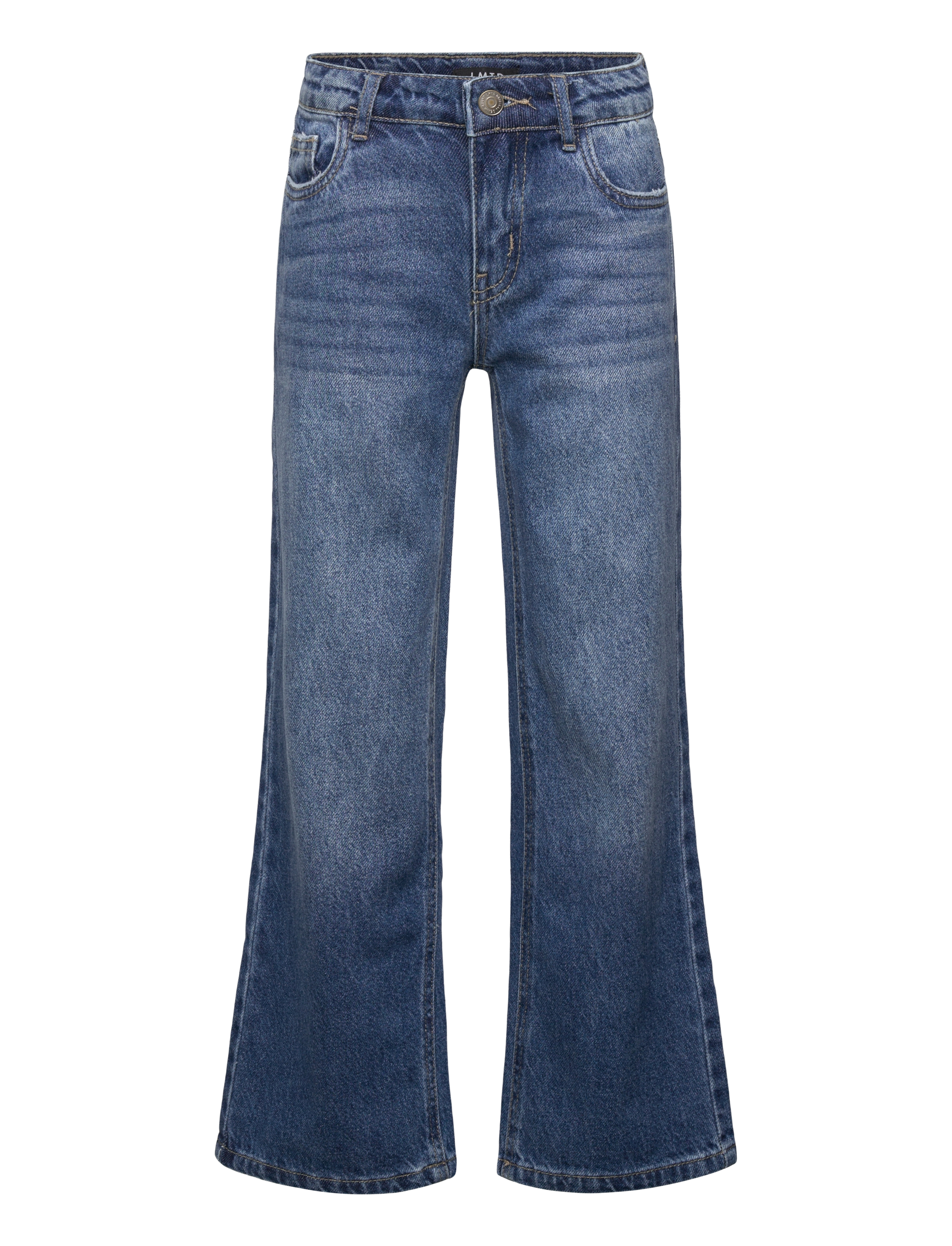 LMTD NLFKIM DNM LW STRAIGHT PANT NOOS - Basplagg - DARK BLUE DENIM / blue