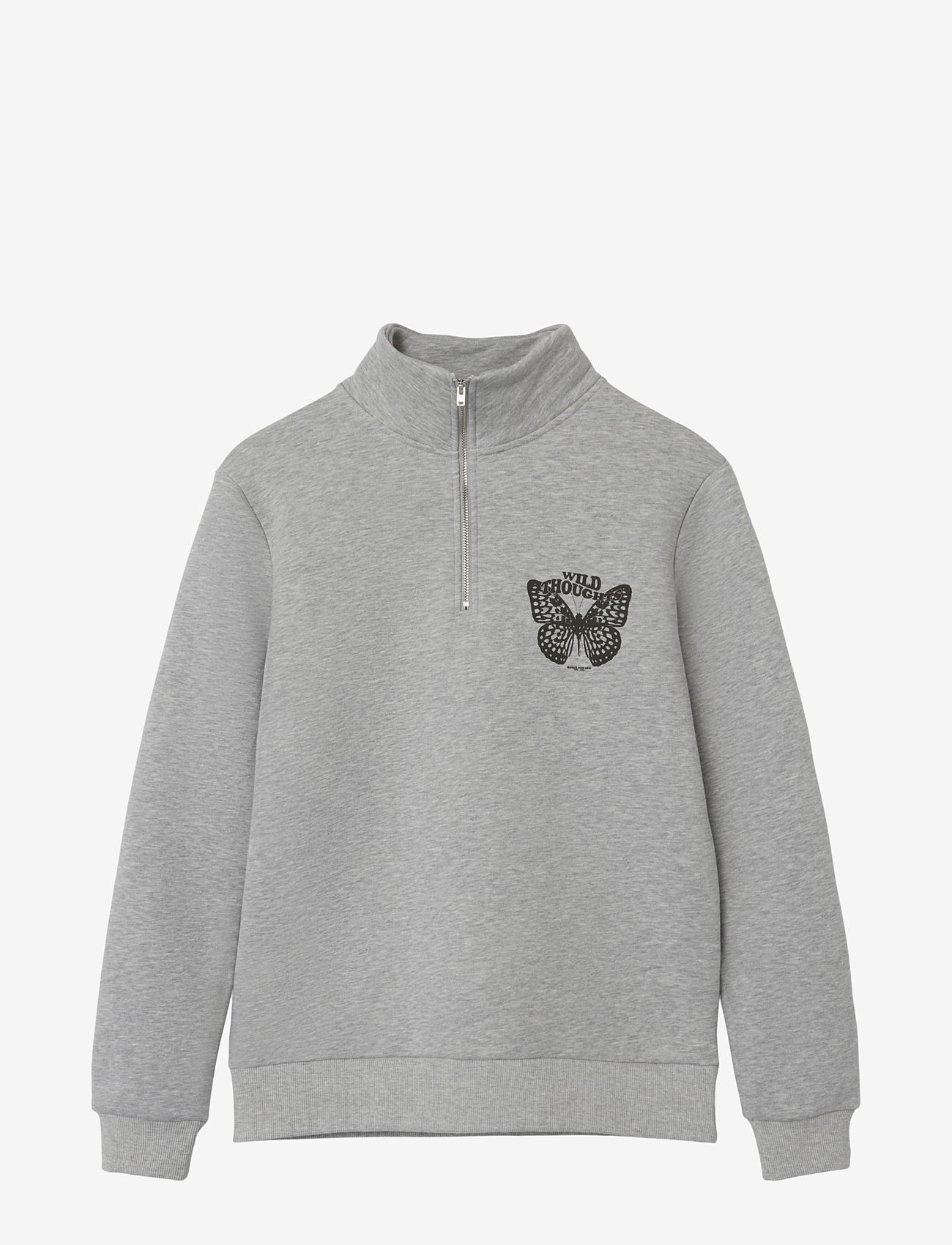 LMTD - NLFRAJLA LS HALF ZIP SWEAT - light grey melange - 0