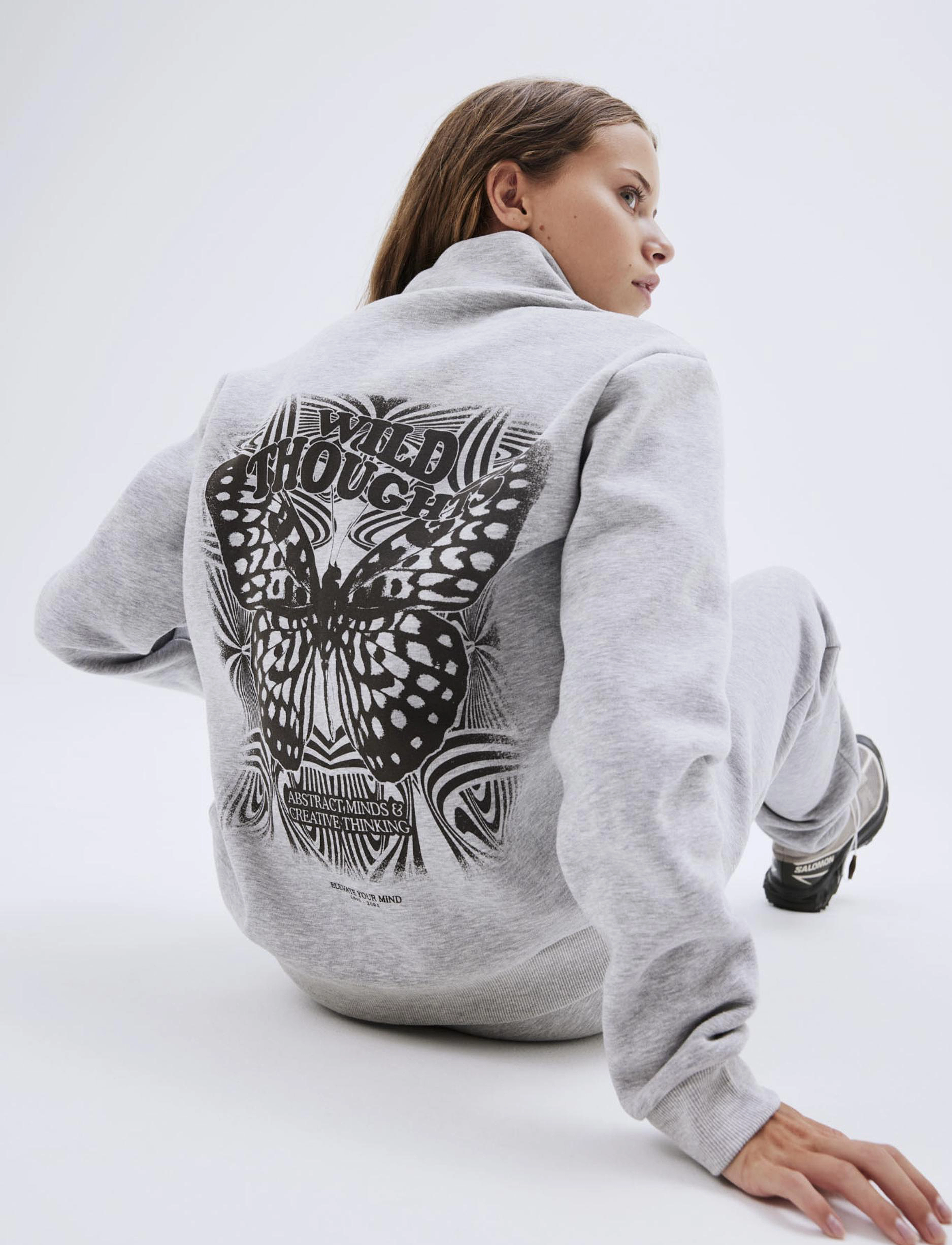 LMTD - NLFRAJLA LS HALF ZIP SWEAT - light grey melange - 2