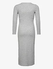 LMTD - NLFLUNNE LS LONG SLIM DRESS - sukienki codzienne z długim rękawem - light grey melange - 1