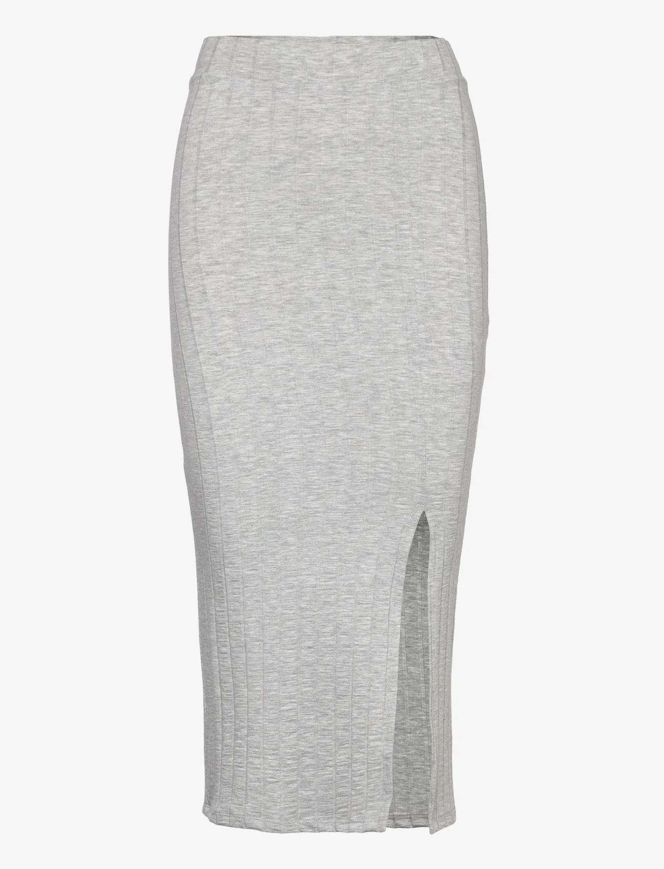LMTD - NLFLUNNE LONG SLIM SKIRT - maxi skirts - light grey melange - 0