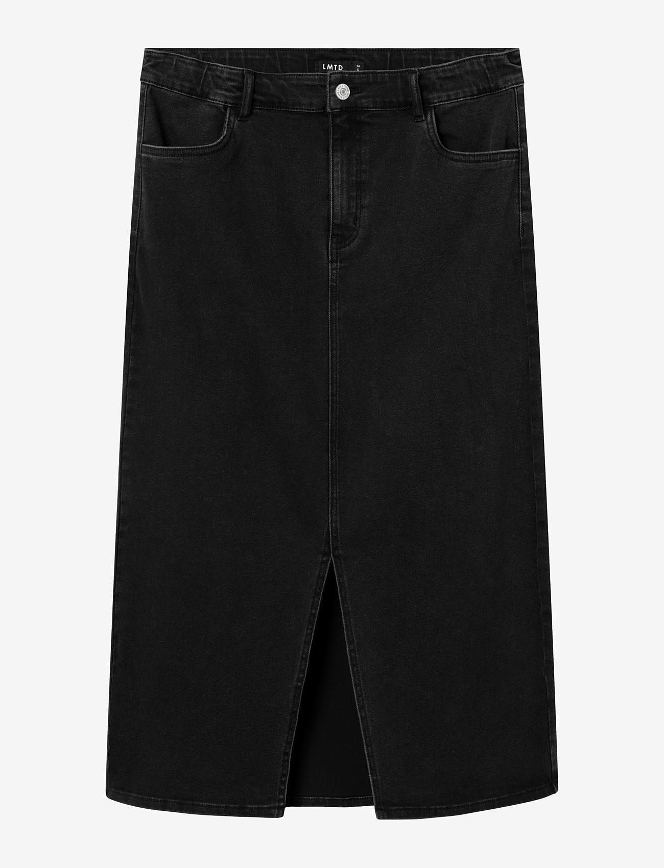 LMTD - NLFNECE DNM LONG SKIRT - jeansowe spódnice - black denim - 0