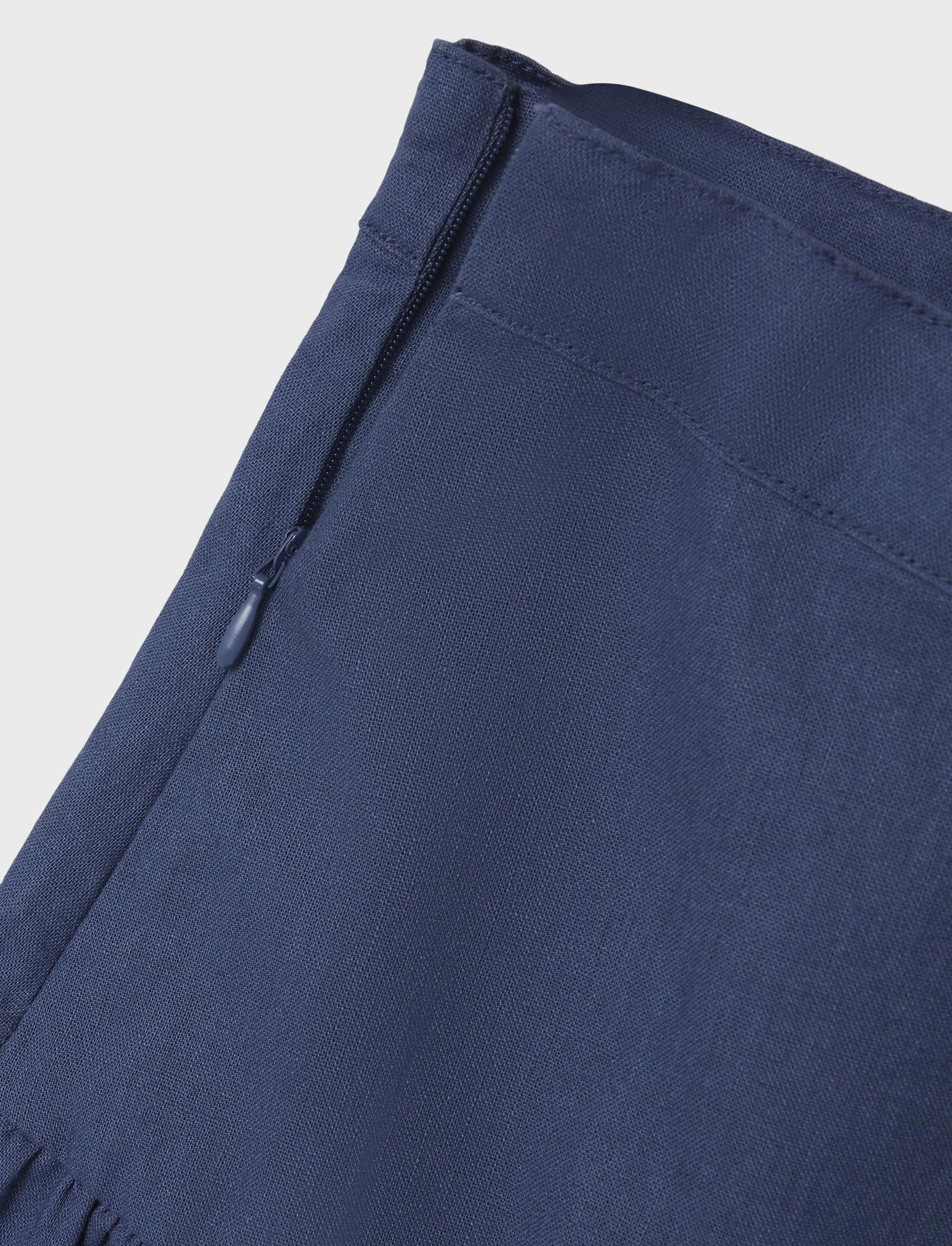 LMTD - NLFHILL LINEN SHORT SKIRT - vintage indigo - 2