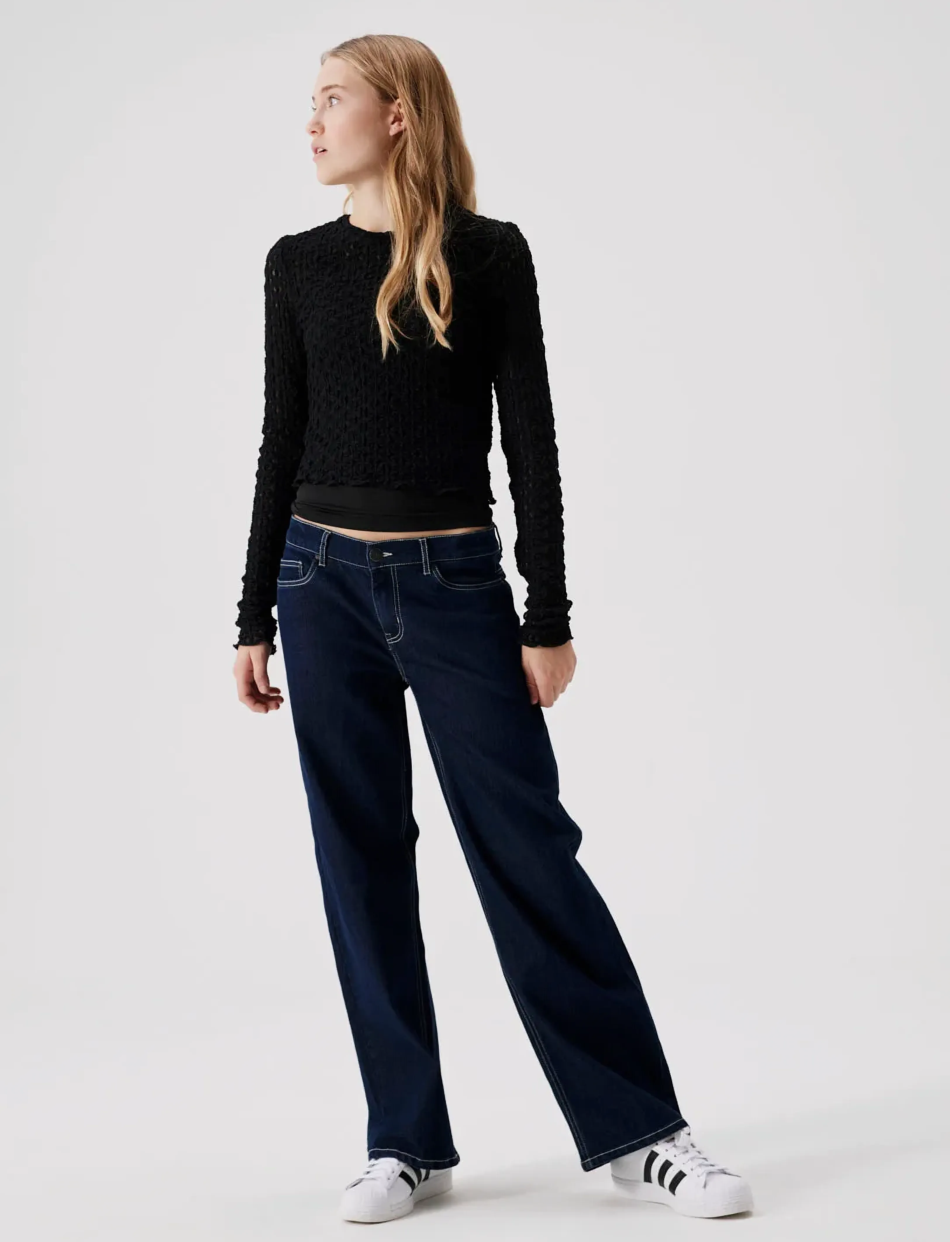 LMTD - NLFRALMA LS CROP TOP - black - 3