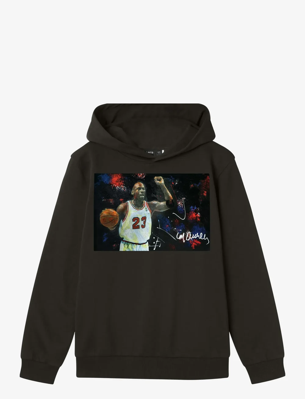 LMTD - NLMADAM SIDMAURER SWEAT WH BOX SKY - kapuutsiga dressipluusid - black - 0
