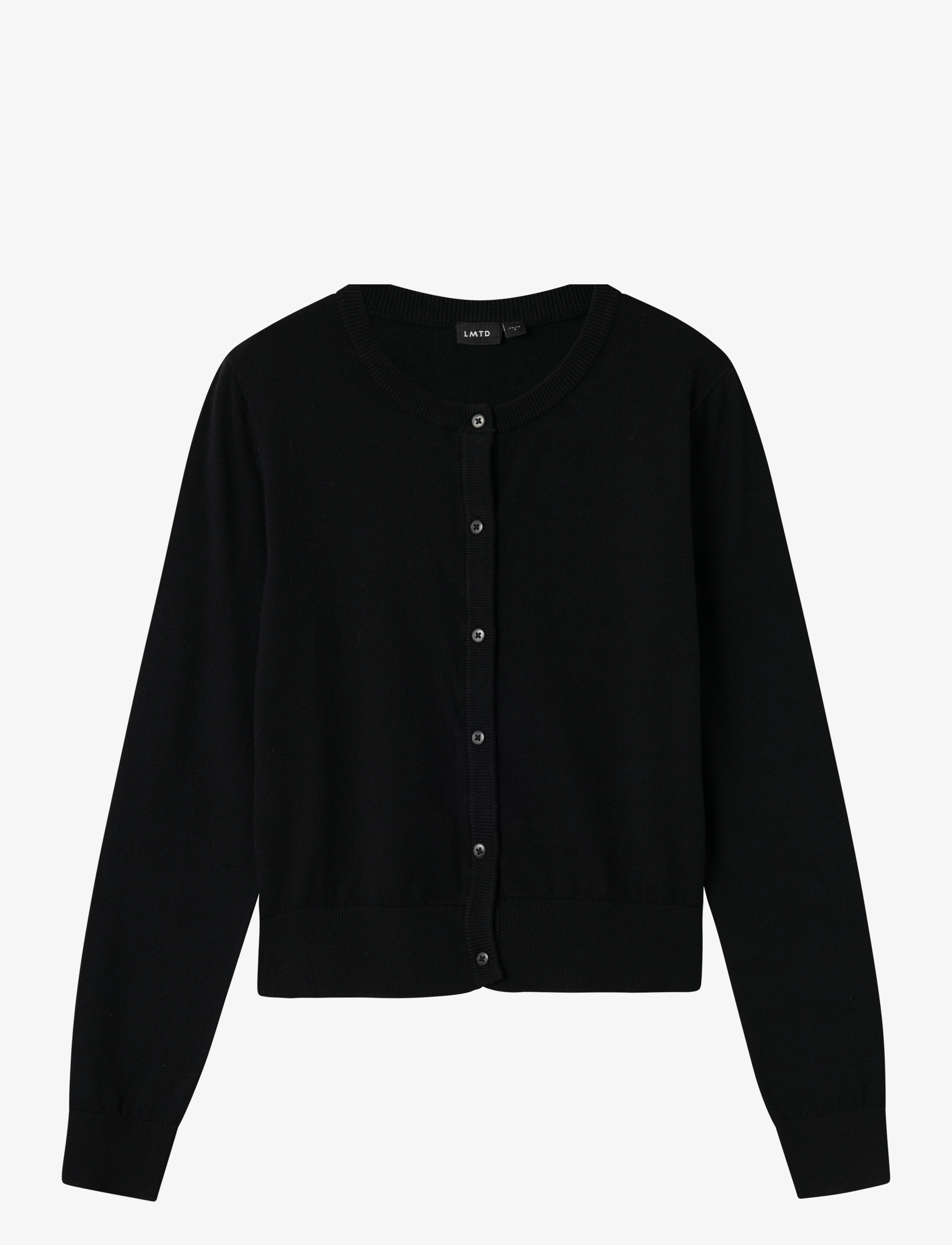 LMTD - NLFNULLI LS SHORT CARDIGAN KNIT - black - 0