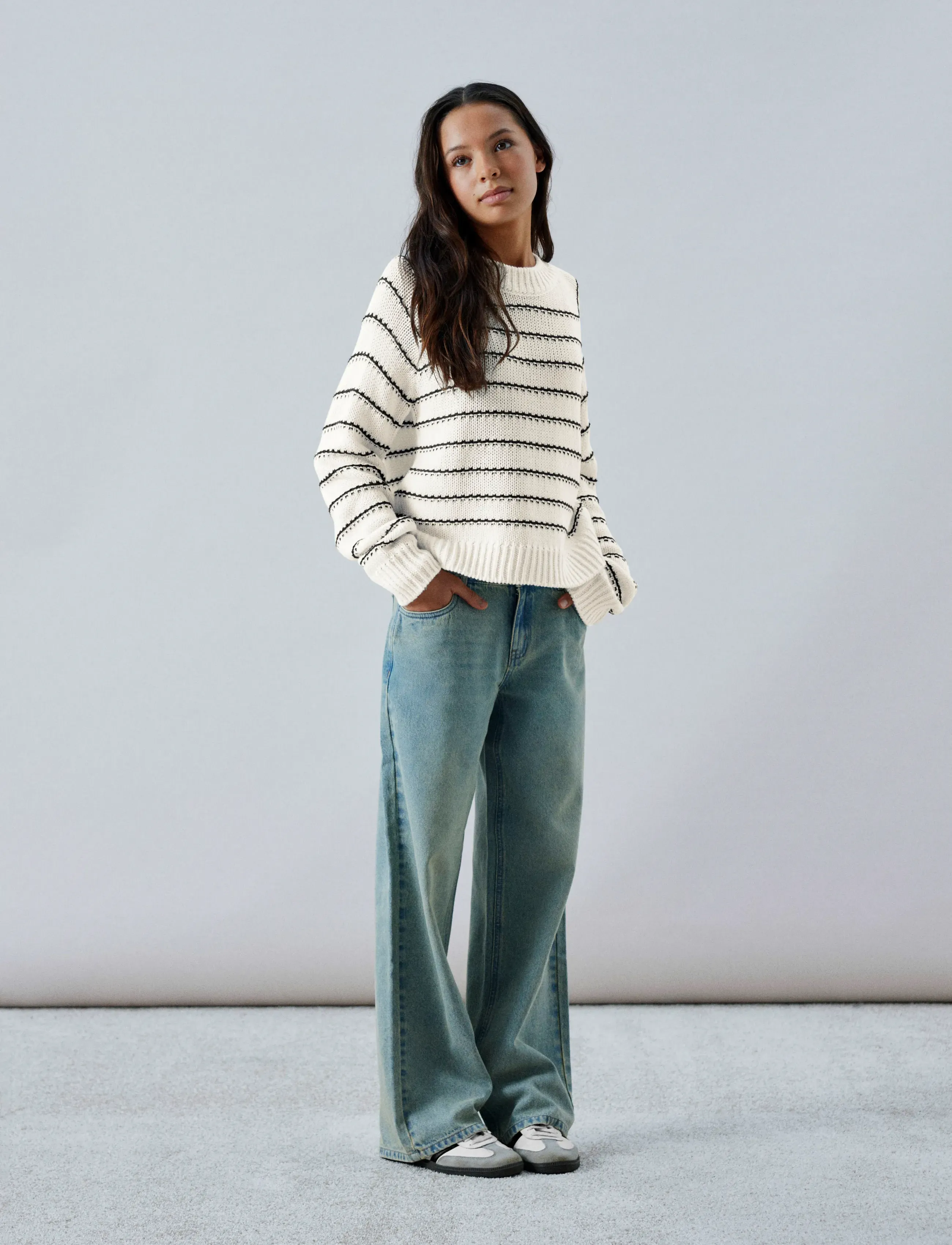LMTD - NLFNAGILO LS O-NECK KNIT - džemprid - white alyssum - 3