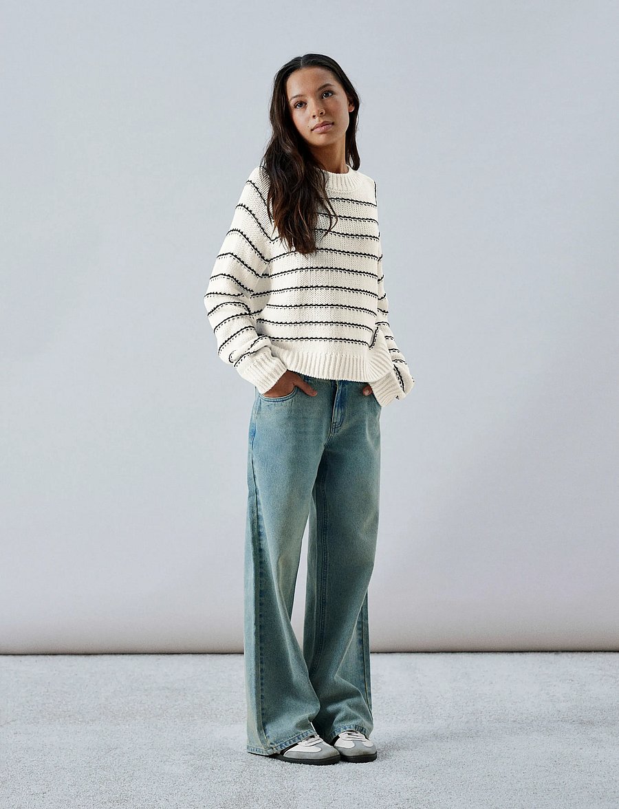 LMTD - NLFNAGILO LS O-NECK KNIT - pullover - white alyssum - 3