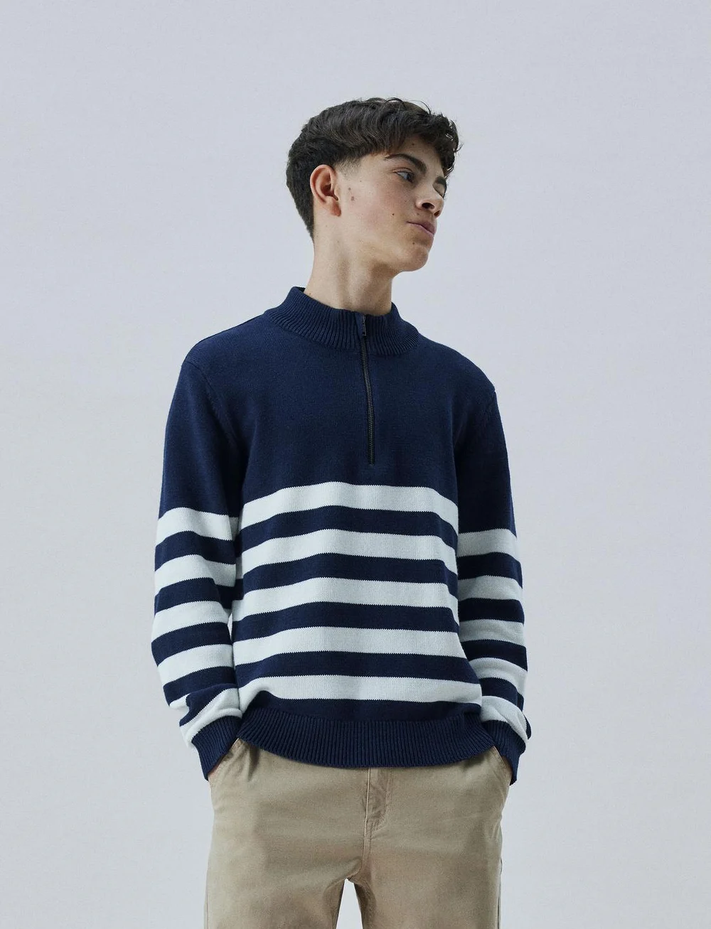 LMTD - NLMNURJO LS HALF ZIP KNIT - stickade tröjor - dark sapphire - 4